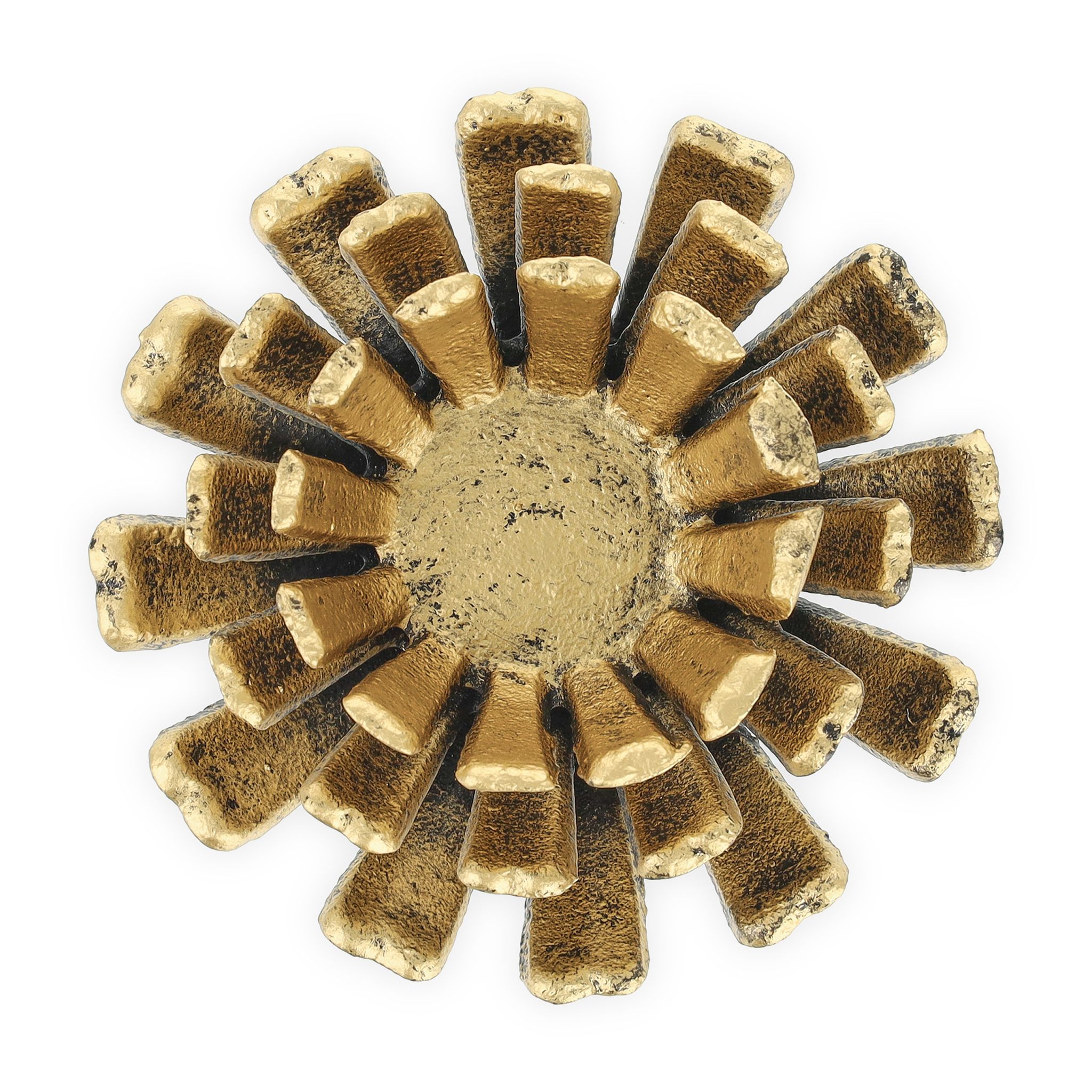 Teelichthalter Blumenform 2er-Set Gold von Relaxdays