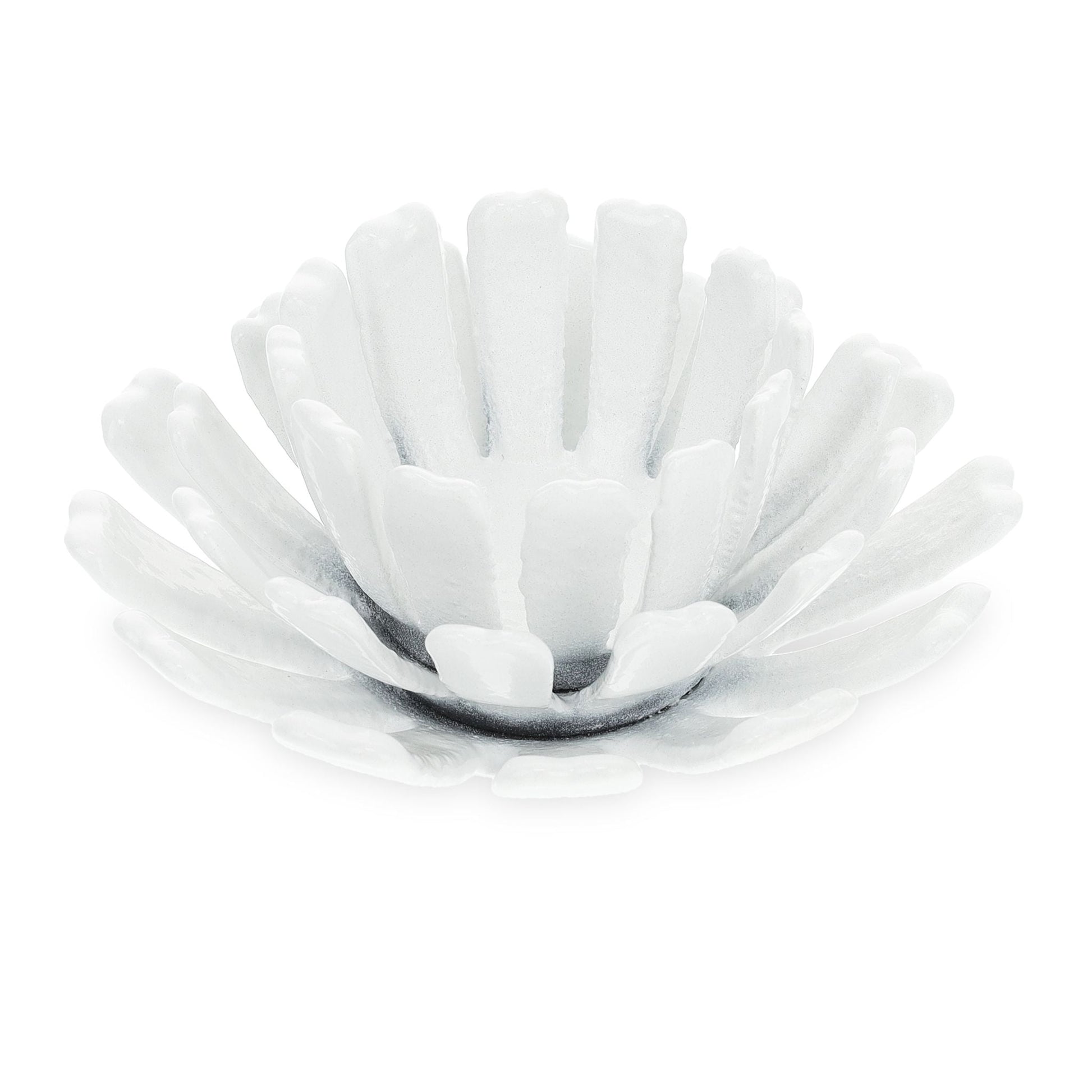 Teelichthalter Blumenform 2er-Set Weiss von Relaxdays