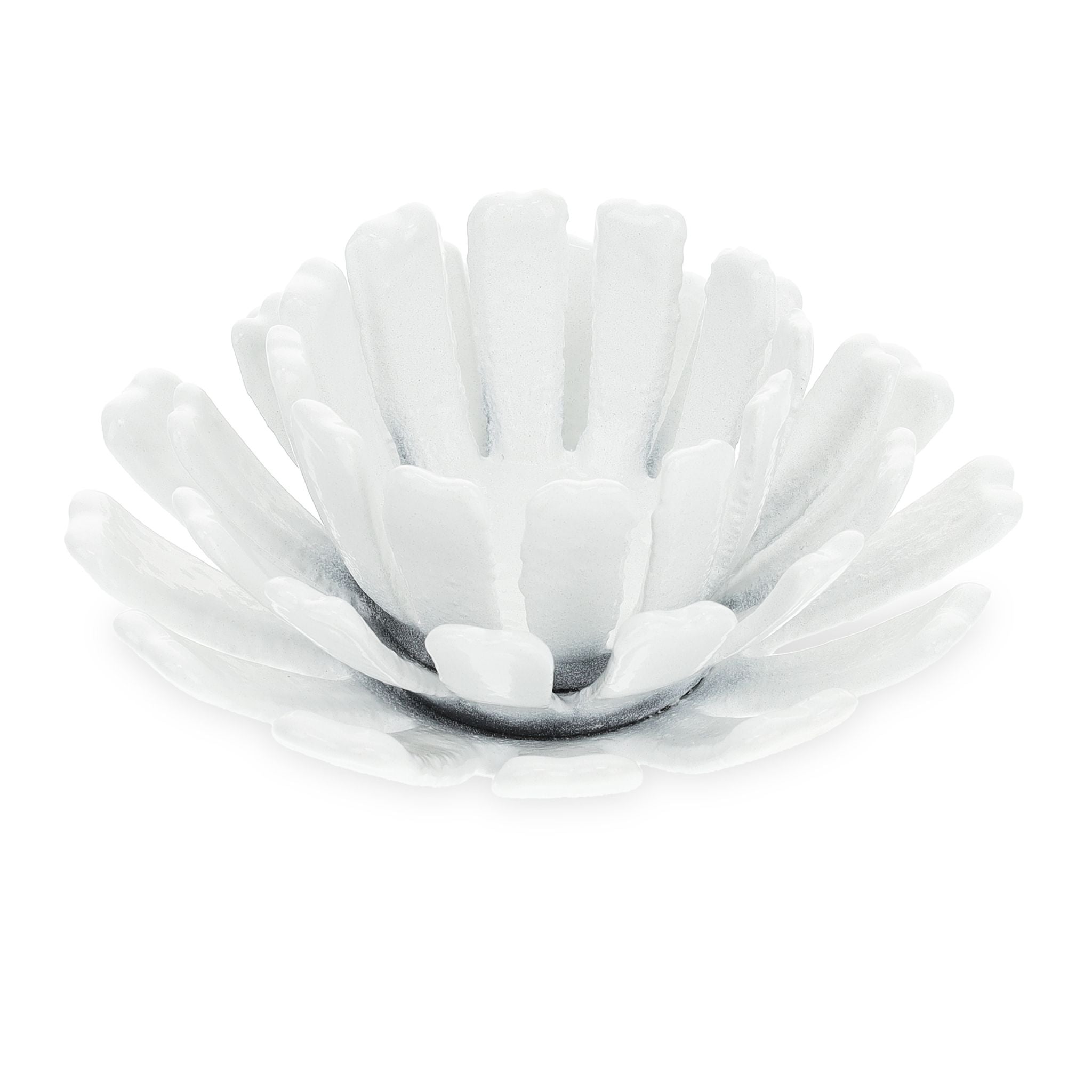 Teelichthalter Blumenform 2er-Set Weiss von Relaxdays