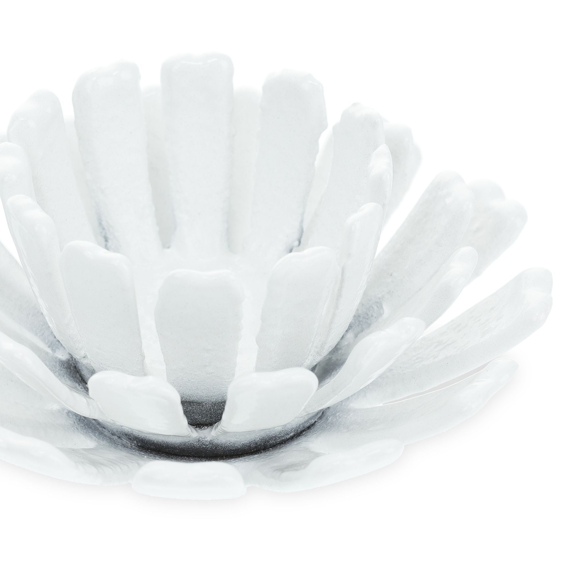 Teelichthalter Blumenform 2er-Set Weiss von Relaxdays