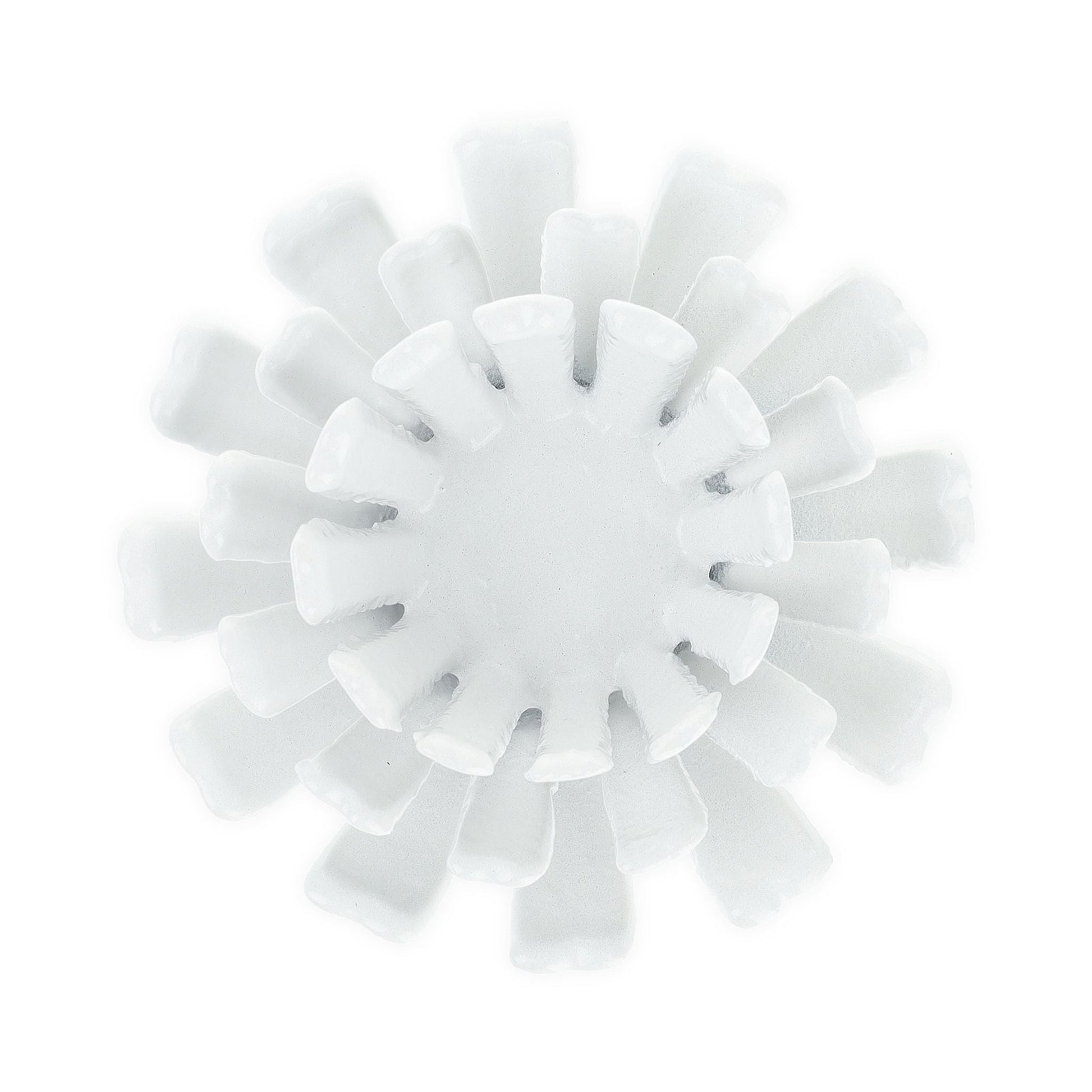 Teelichthalter Blumenform 2er-Set Weiss von Relaxdays