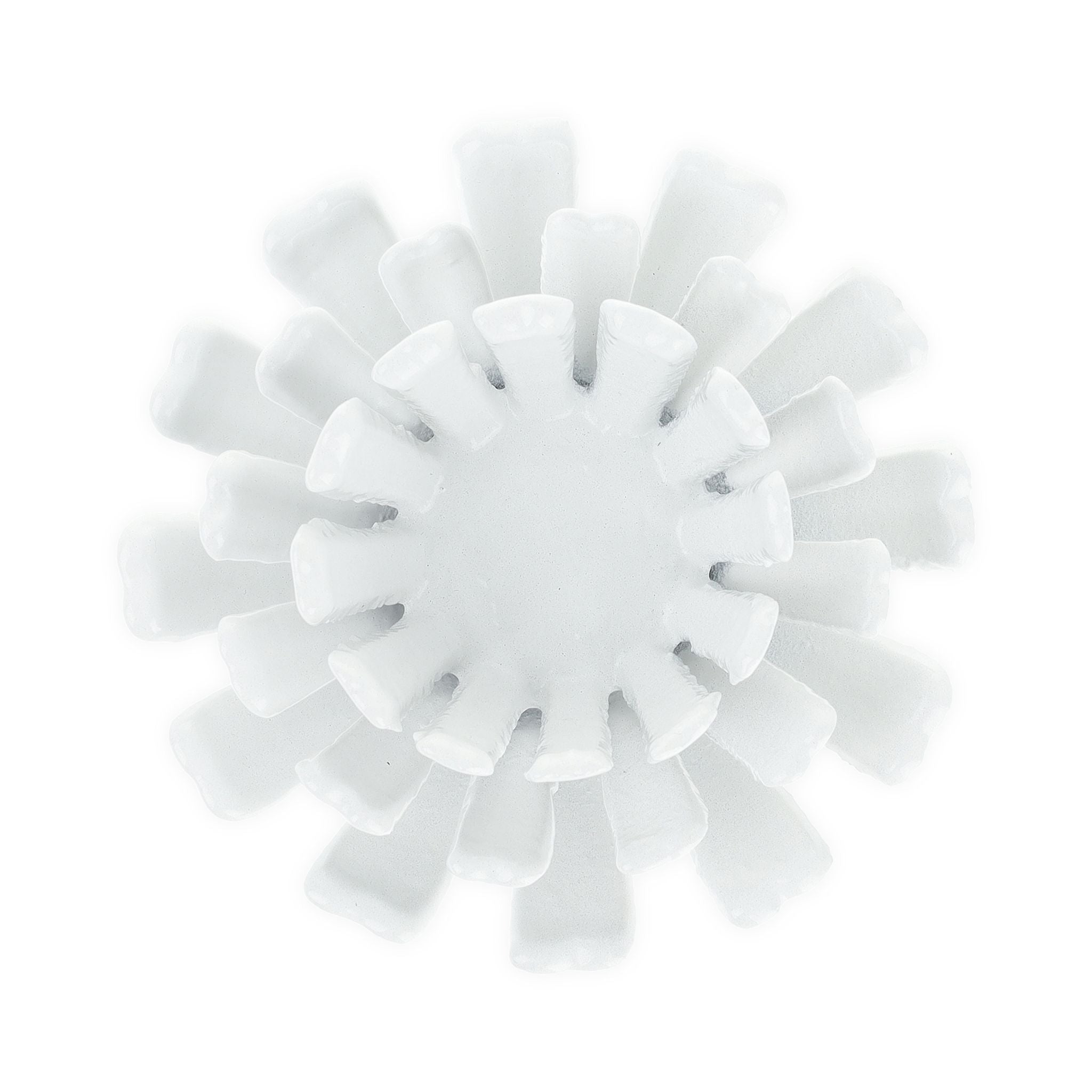Teelichthalter Blumenform 2er-Set Weiss von Relaxdays