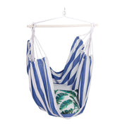 Hängesessel mit Streifen Weiss-Blau-Hellbraun von Relaxdays