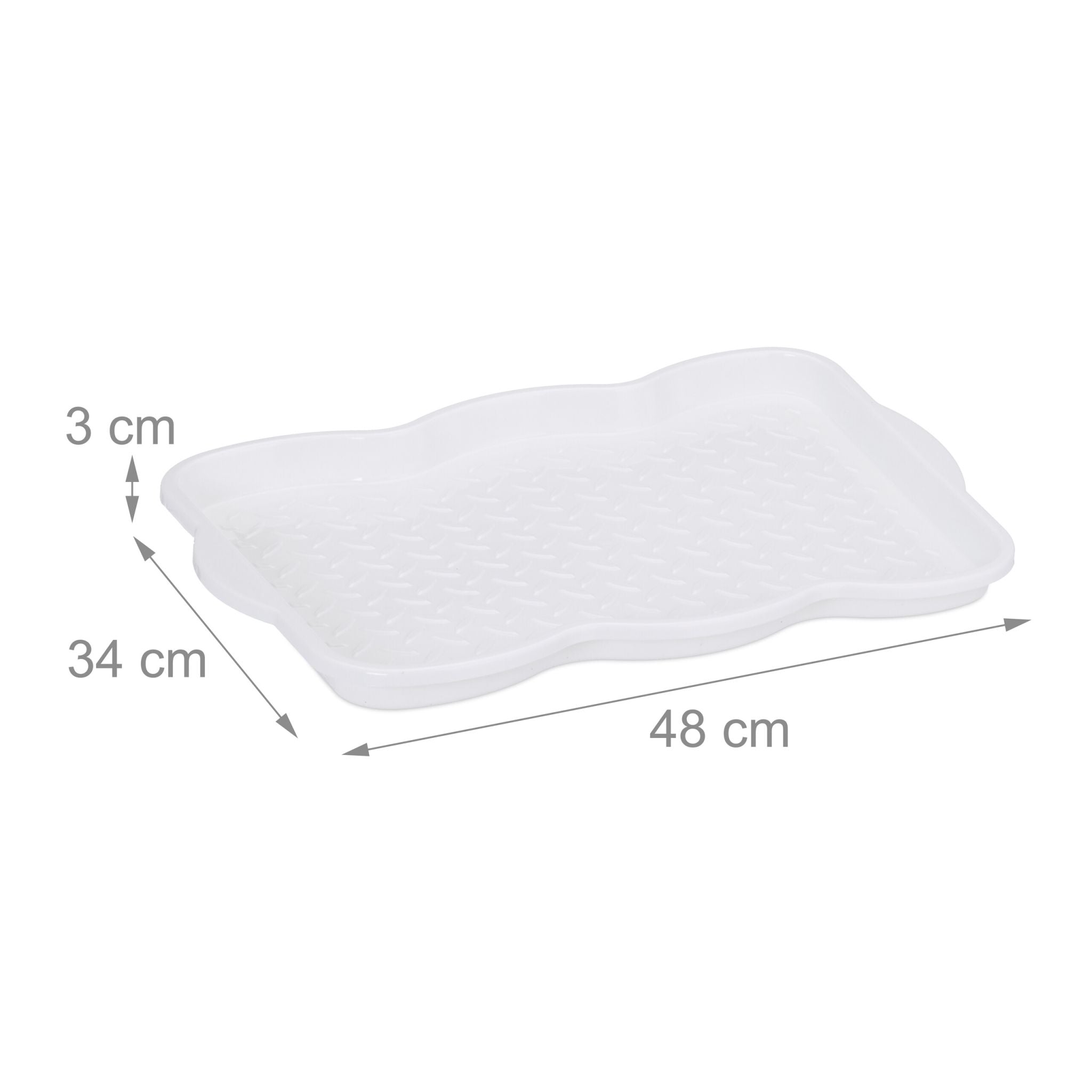 Schuhabtropfschale für 2 Paar 3er-Set Weiss von Relaxdays