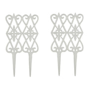 Floraler Beetzaun 2er-Set Weiss von Relaxdays