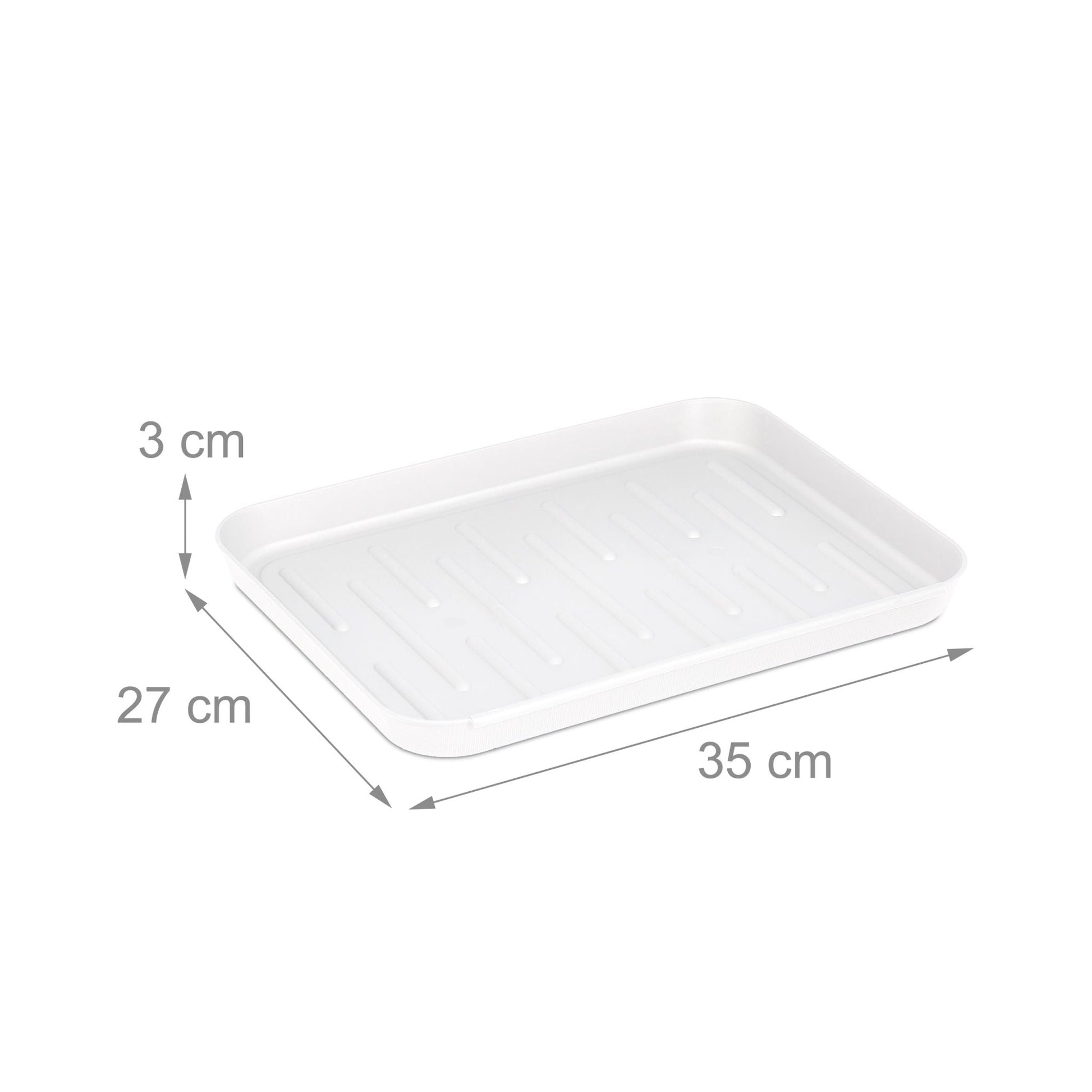 Schuhabtropfschale 3er-Set Weiss von Relaxdays
