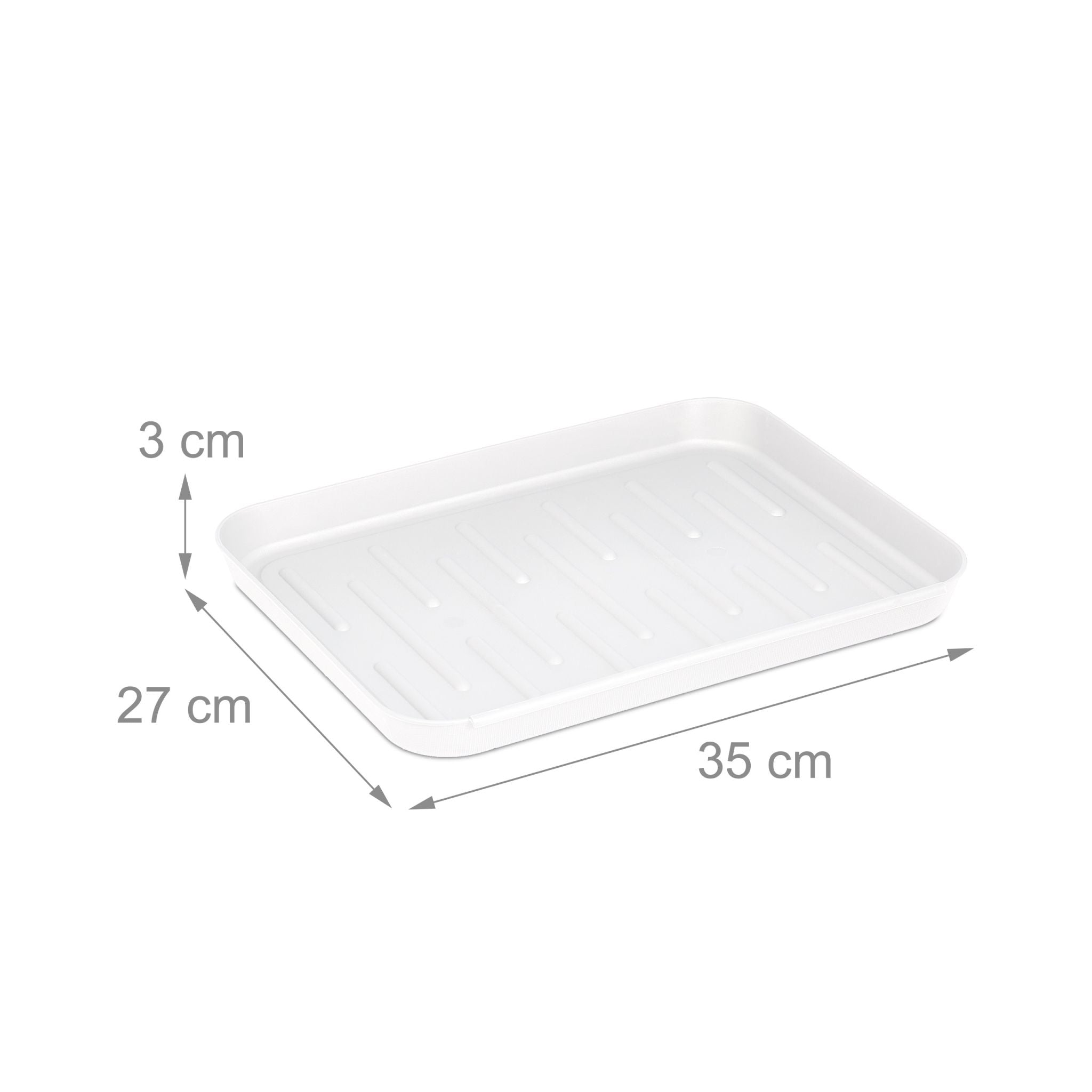 Schuhabtropfschale 3er-Set Weiss von Relaxdays
