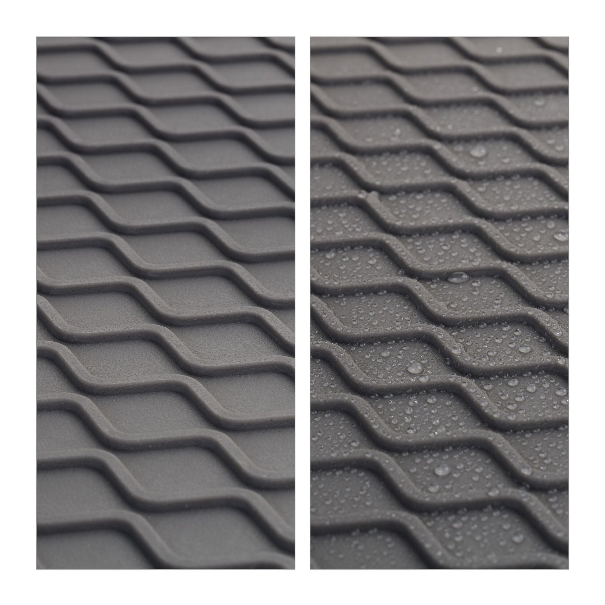 Schuhabtropfschale 60 x 40cm 3er-Set Grau von Relaxdays