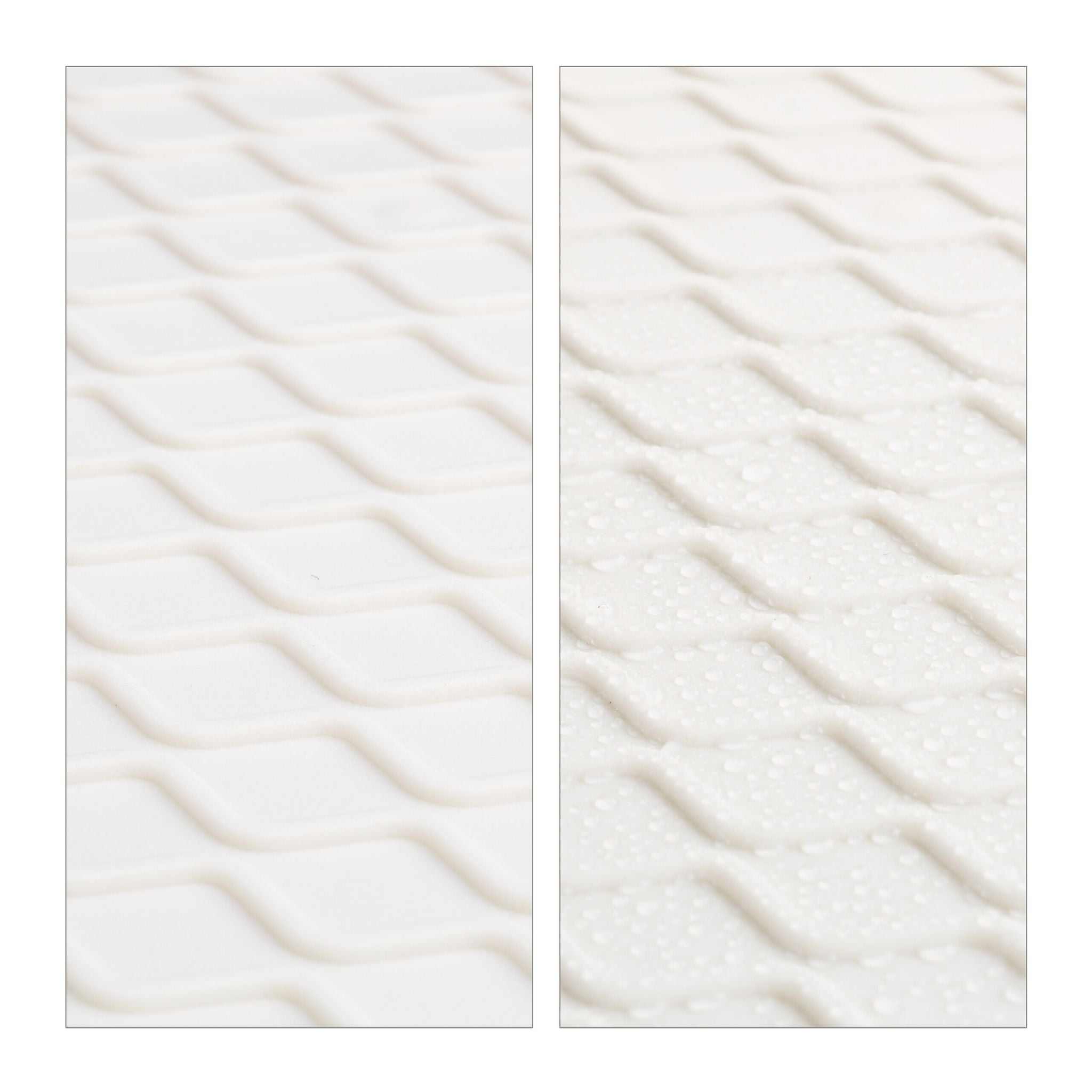 Schuhabtropfschale 60 x 40cm 3er-Set Weiss von Relaxdays