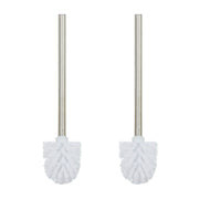 Toilettenbürste 2er-Set weiss Weiss-Silber von Relaxdays