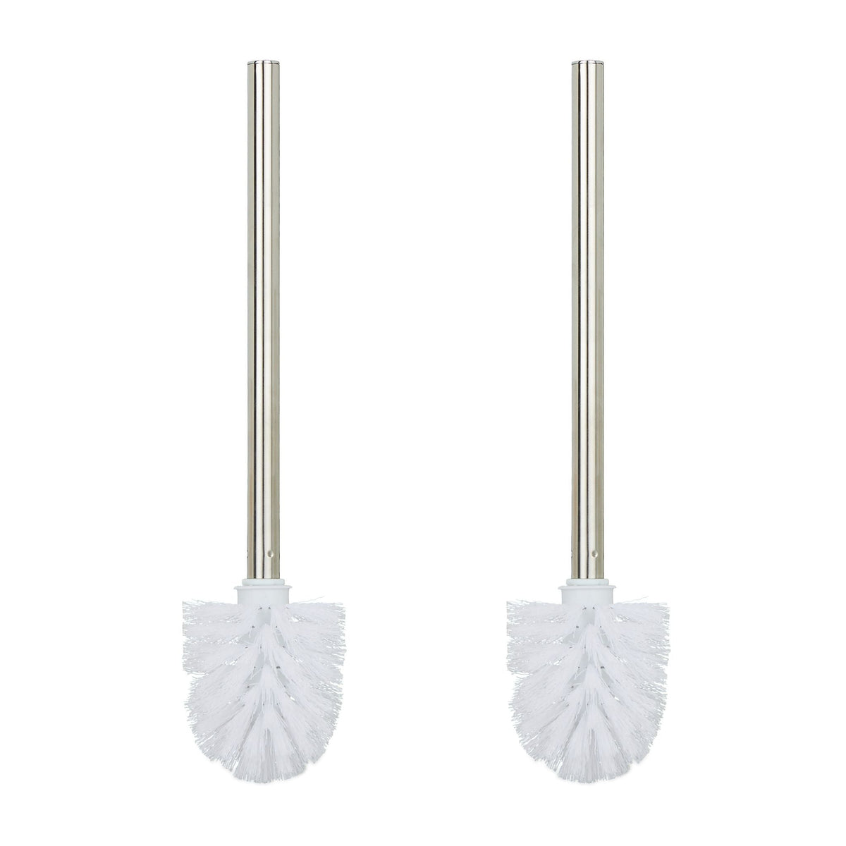 Toilettenbürste 2er-Set weiss Weiss-Silber von Relaxdays