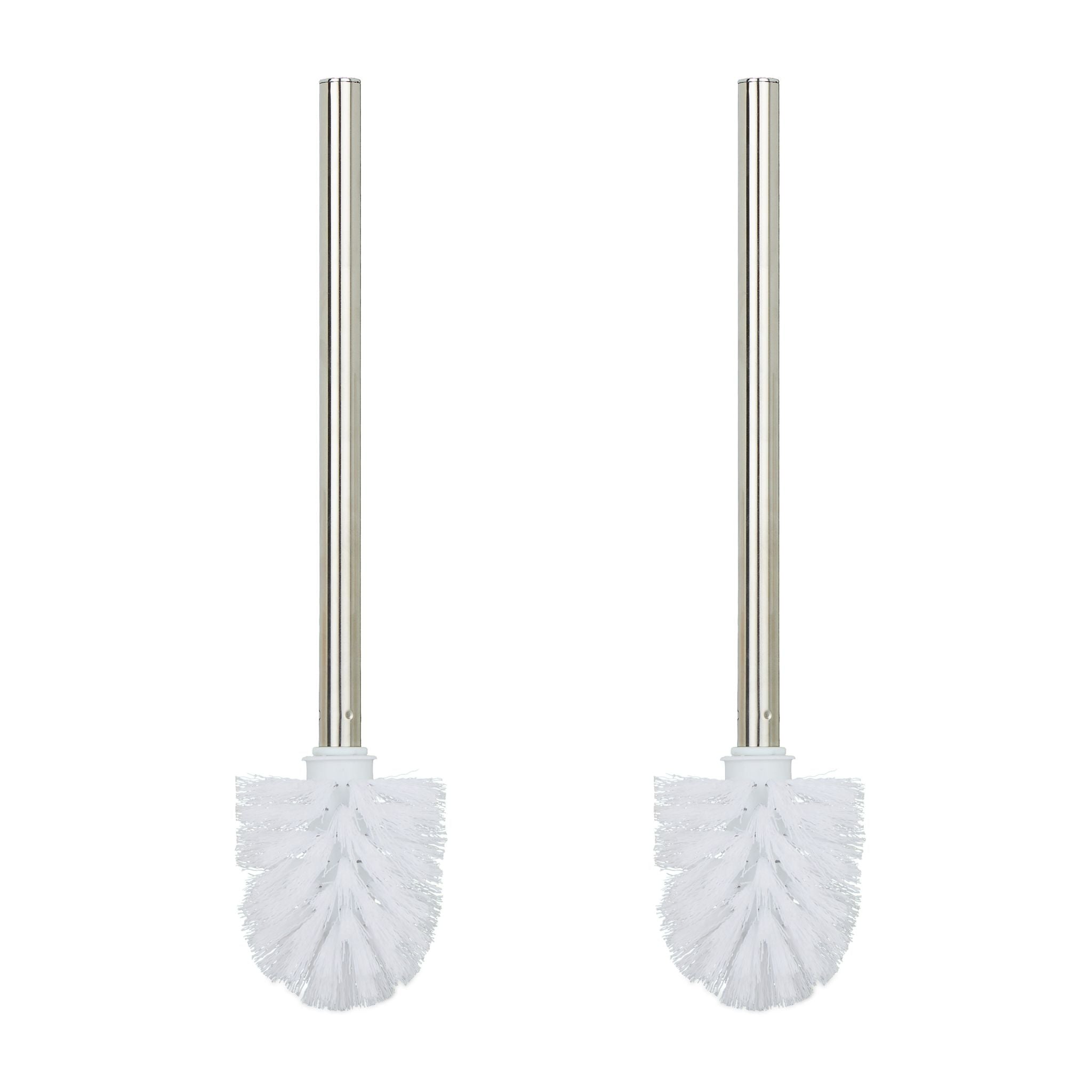Toilettenbürste 2er-Set weiss Weiss-Silber von Relaxdays