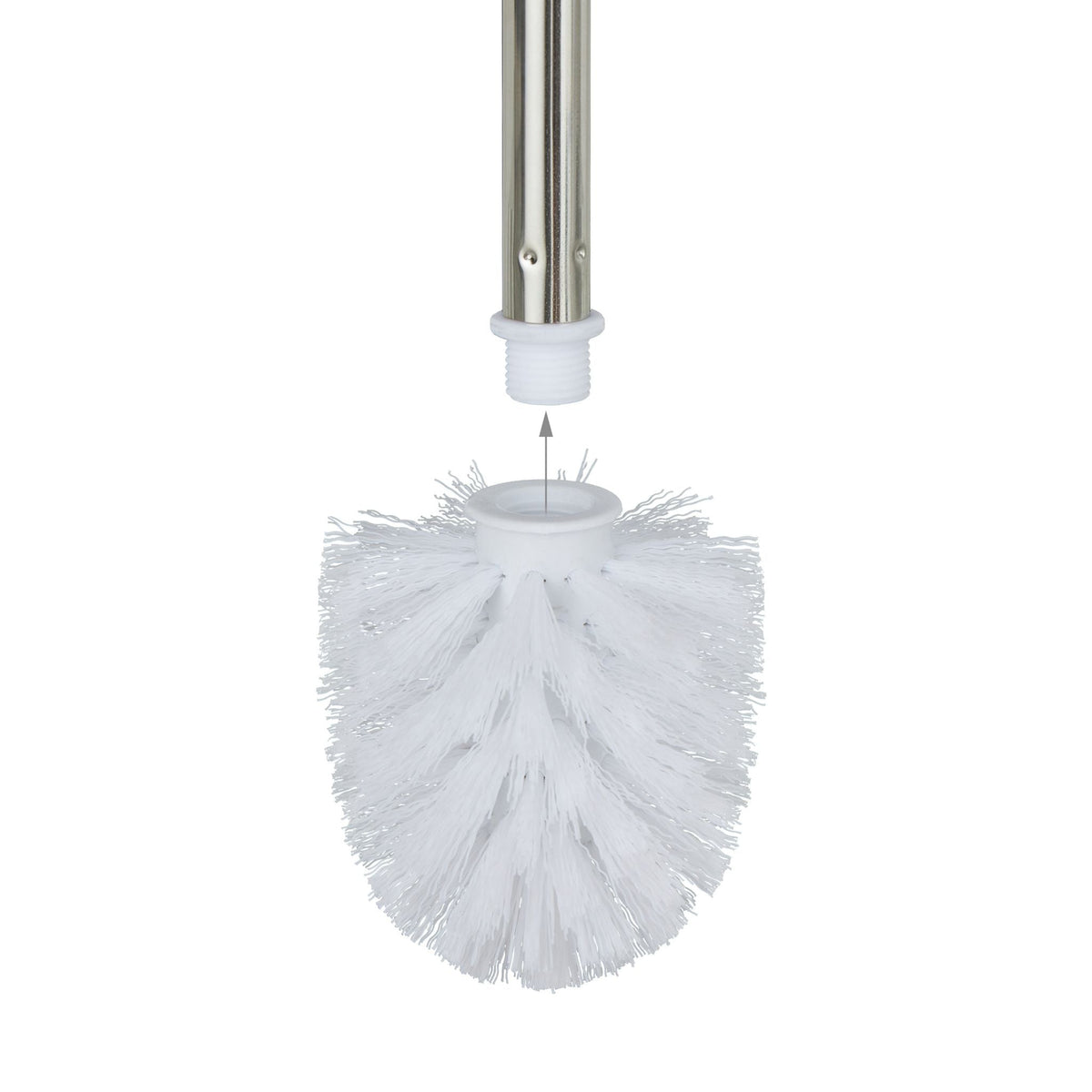 Toilettenbürste 2er-Set weiss Weiss-Silber von Relaxdays