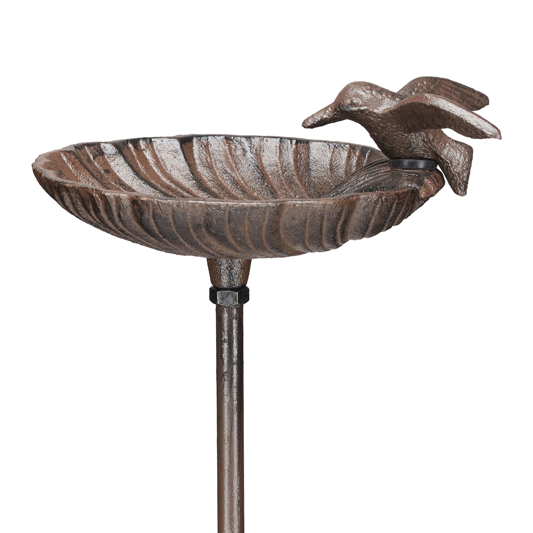 Vogeltränke mit Erdspiess Gusseisen Dunkelbraun von Relaxdays