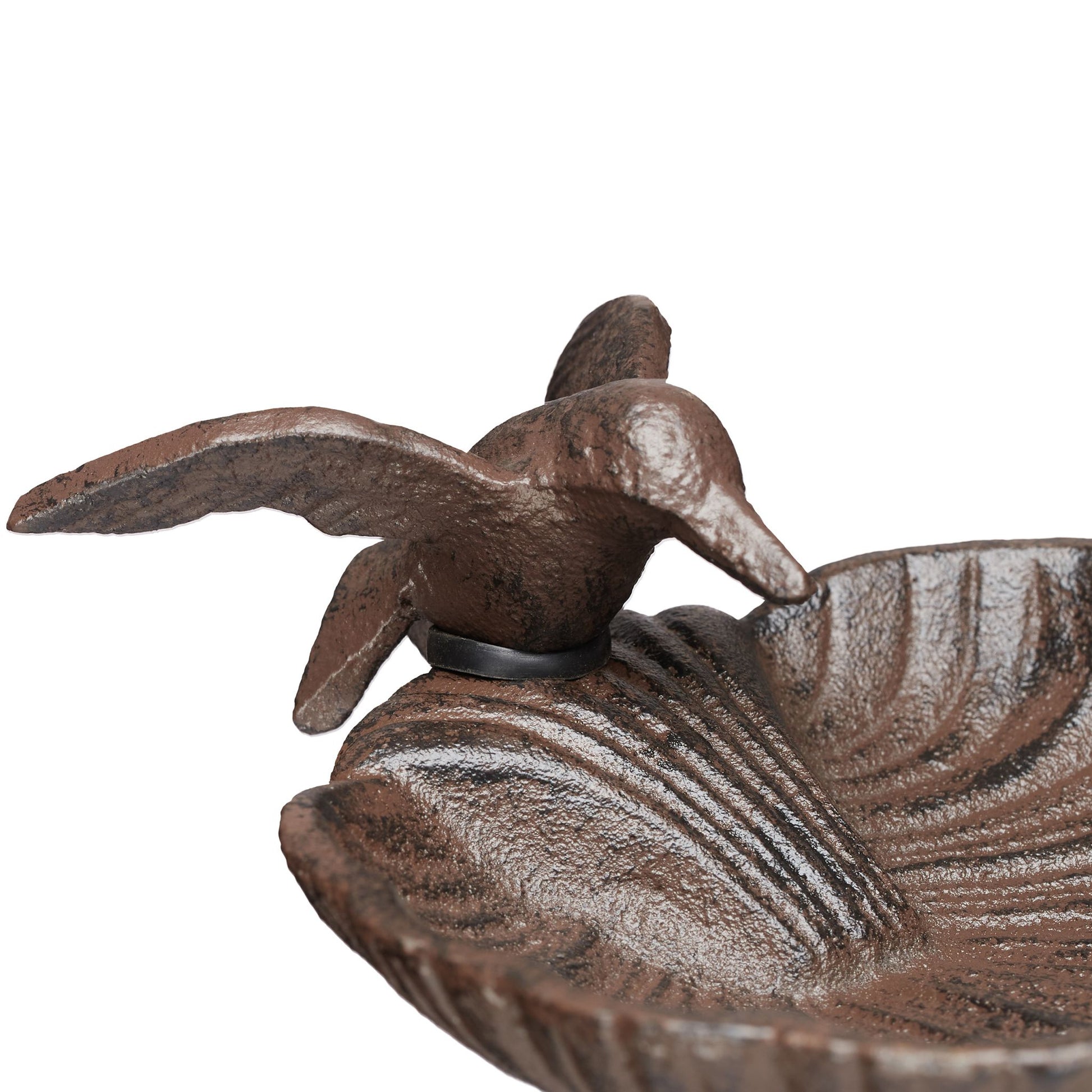 Vogeltränke mit Erdspiess Gusseisen Dunkelbraun von Relaxdays