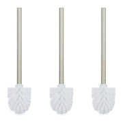 Toilettenbürste 3er-Set weiss Weiss-Silber von Relaxdays