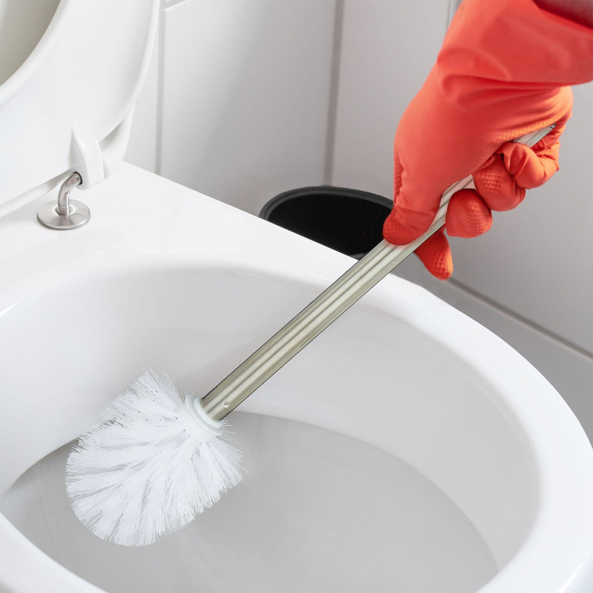 Toilettenbürste 3er-Set weiss Weiss-Silber von Relaxdays