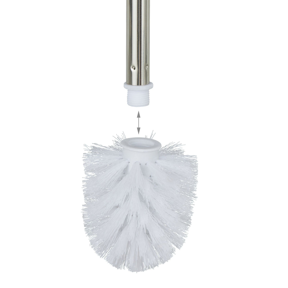 Toilettenbürste 3er-Set weiss Weiss-Silber von Relaxdays