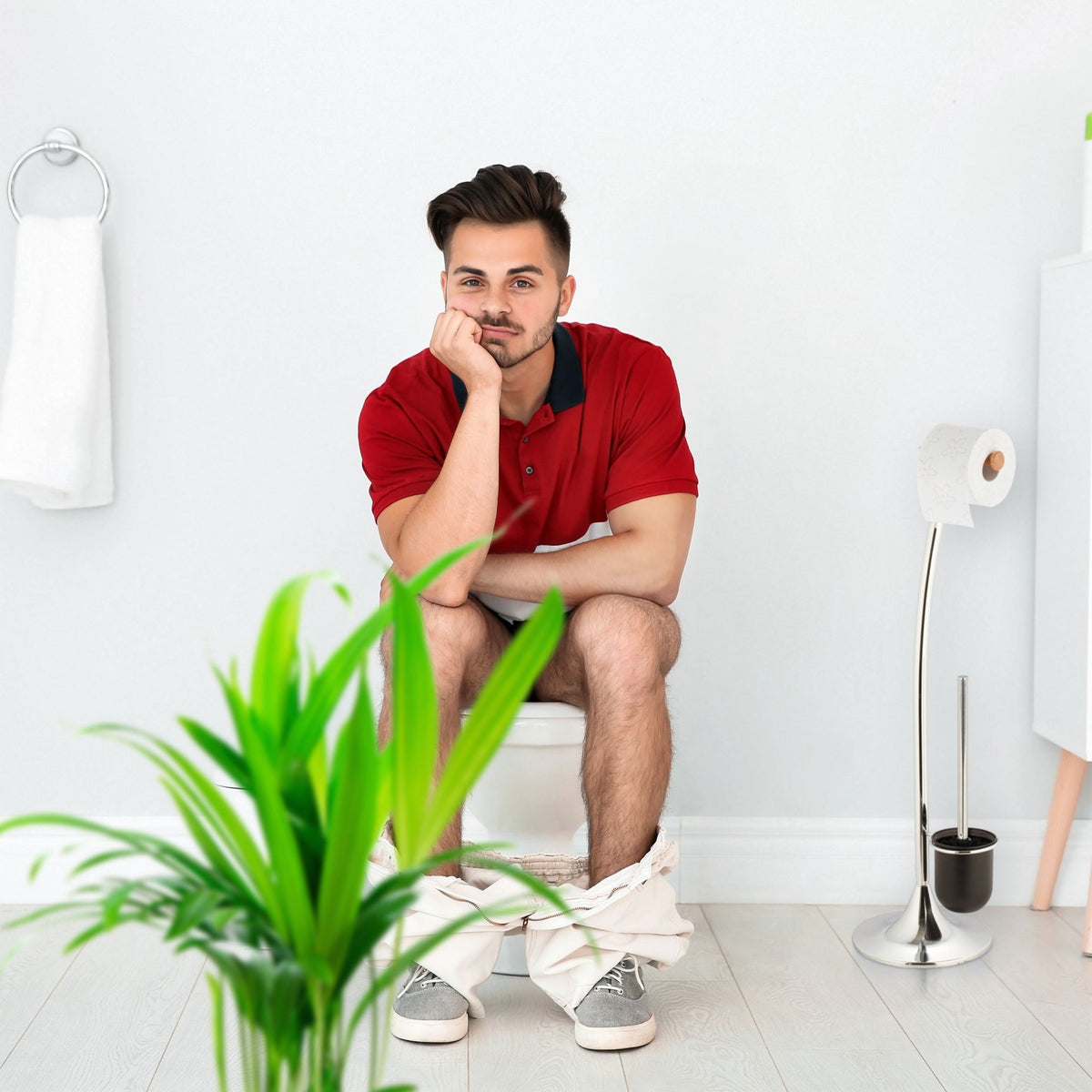 Toilettenbürste 2er-Set + 4 Ersatzköpfe Schwarz-Silber von Relaxdays