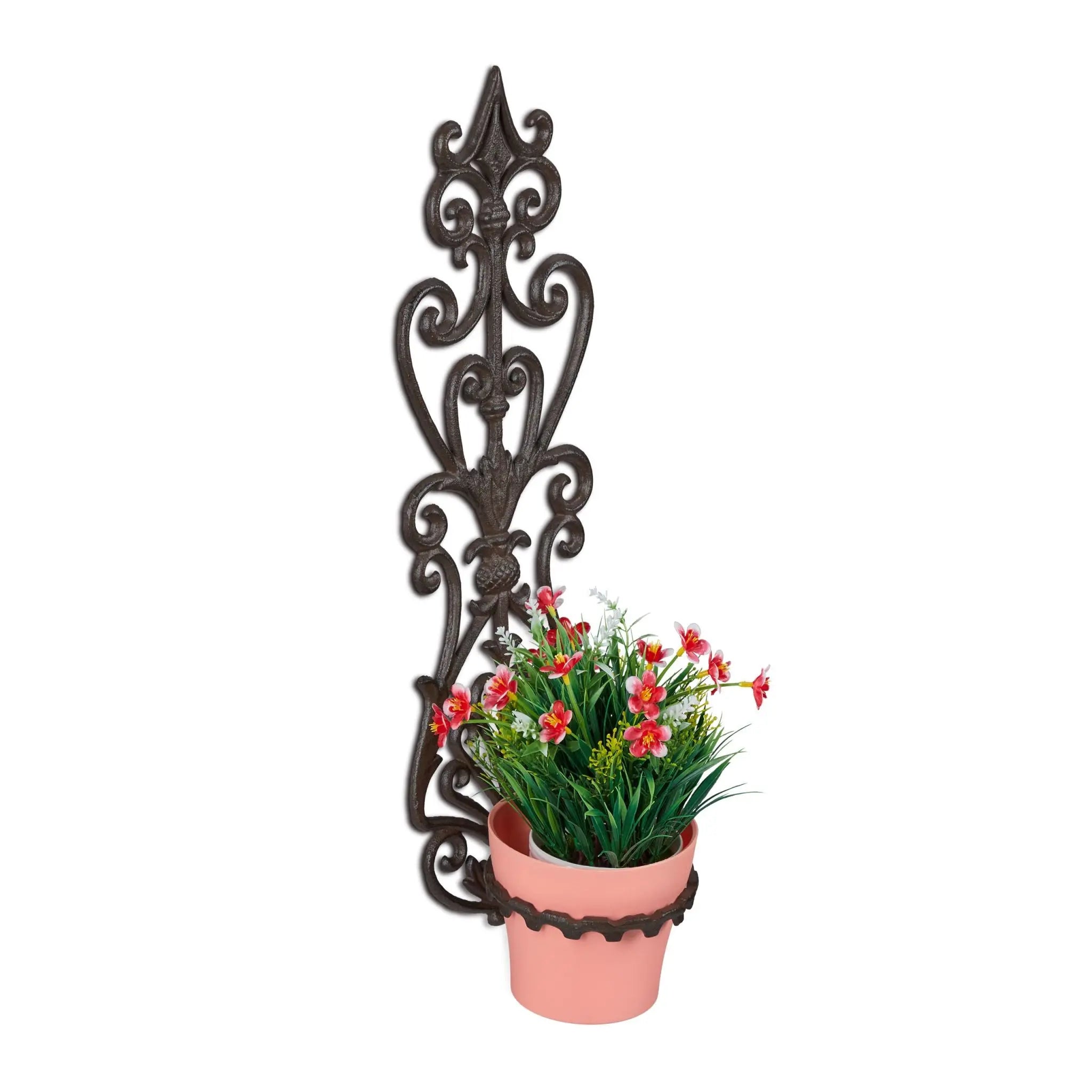 Wandblumenhalter Antik Dunkelbraun von Relaxdays