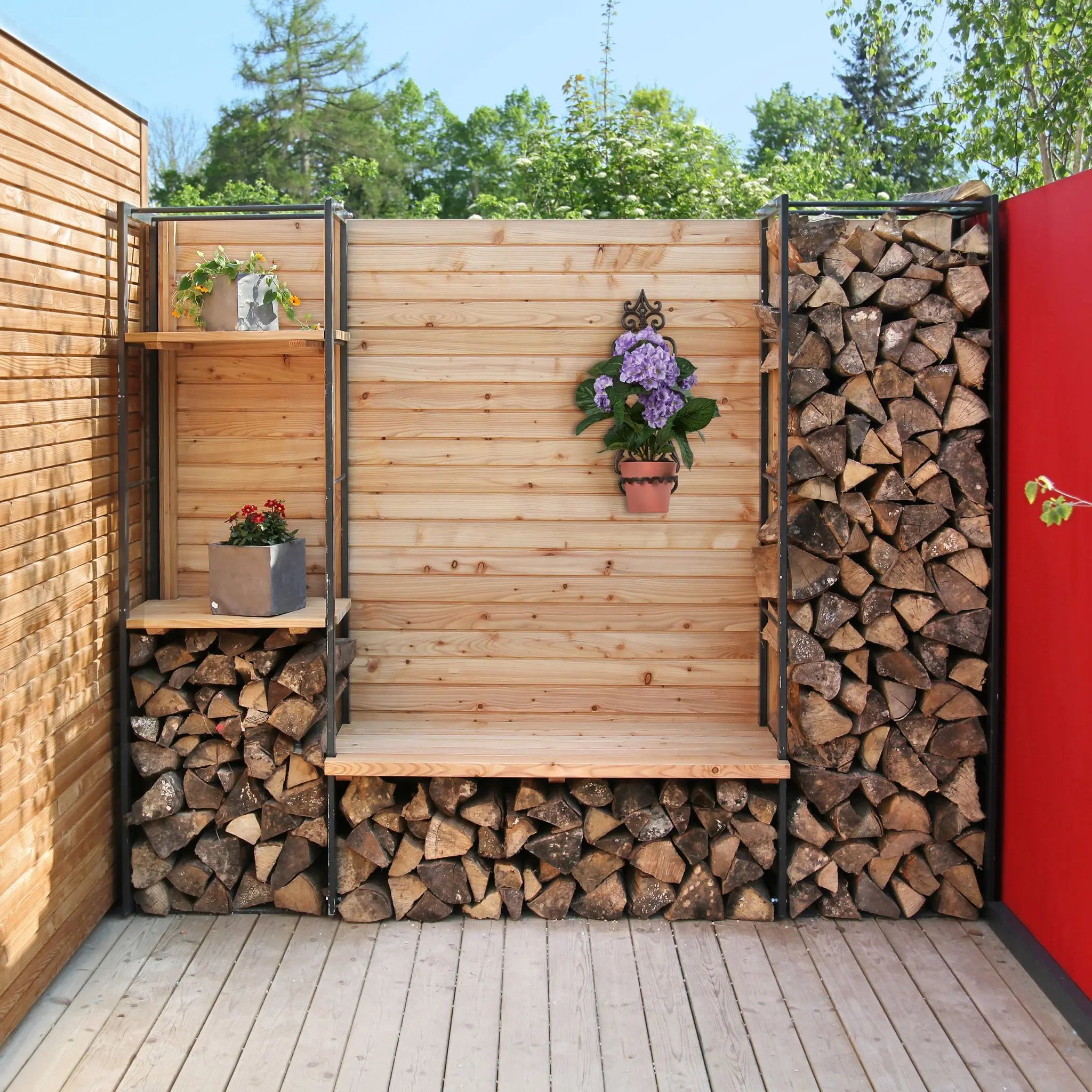 Wandblumenhalter Antik Dunkelbraun von Relaxdays