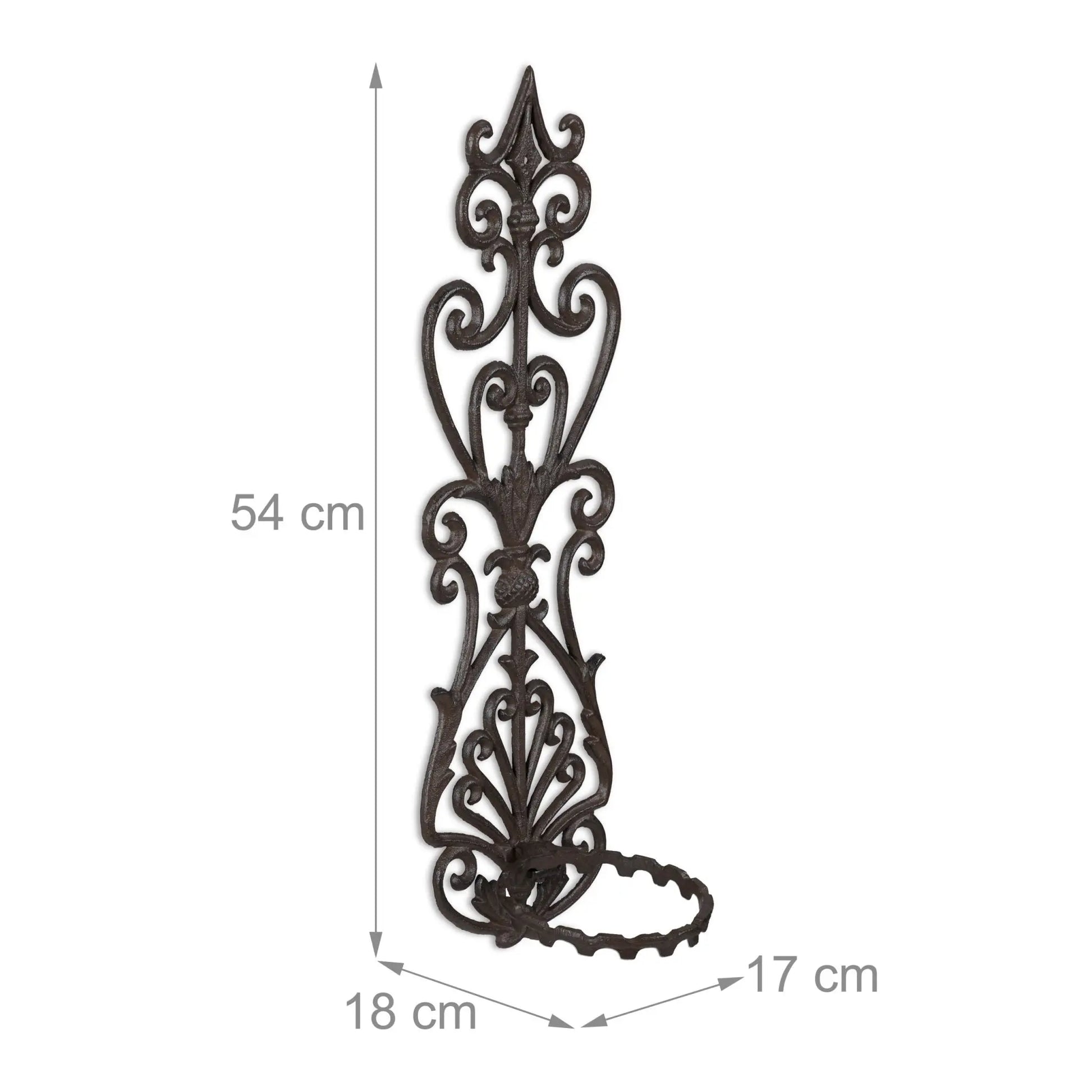 Wandblumenhalter Antik Dunkelbraun von Relaxdays