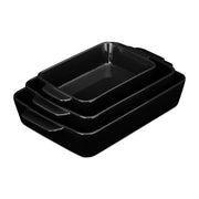 Keramik Auflaufform 3er-Set schwarz Schwarz von Relaxdays