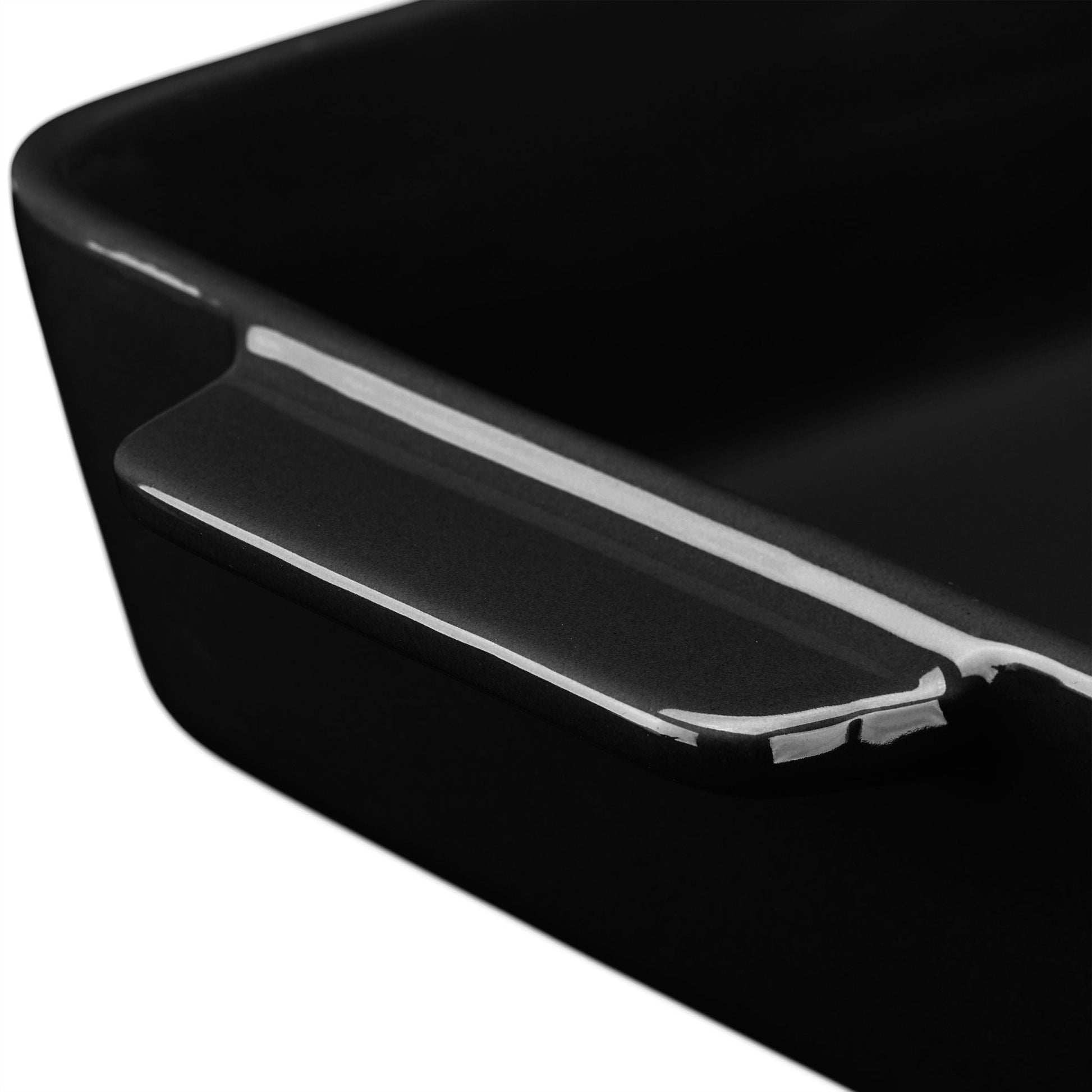 Keramik Auflaufform 3er-Set schwarz Schwarz von Relaxdays