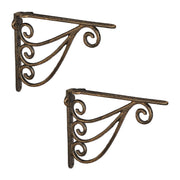 Regalwinkel 2er-Set Ornamente Gold-Schwarz von Relaxdays