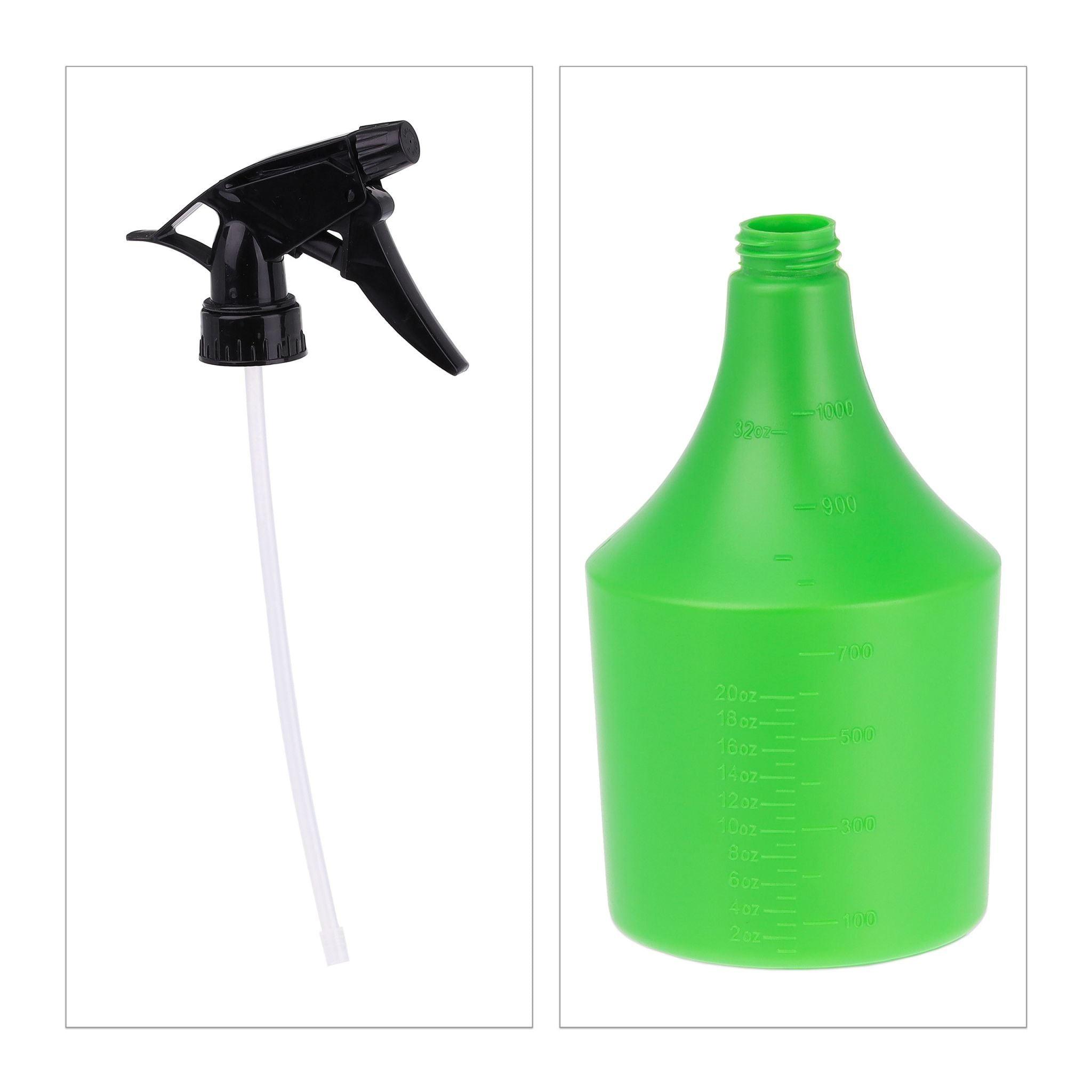 Sprühflasche 1L 2er-Set Grün-Schwarz von Relaxdays