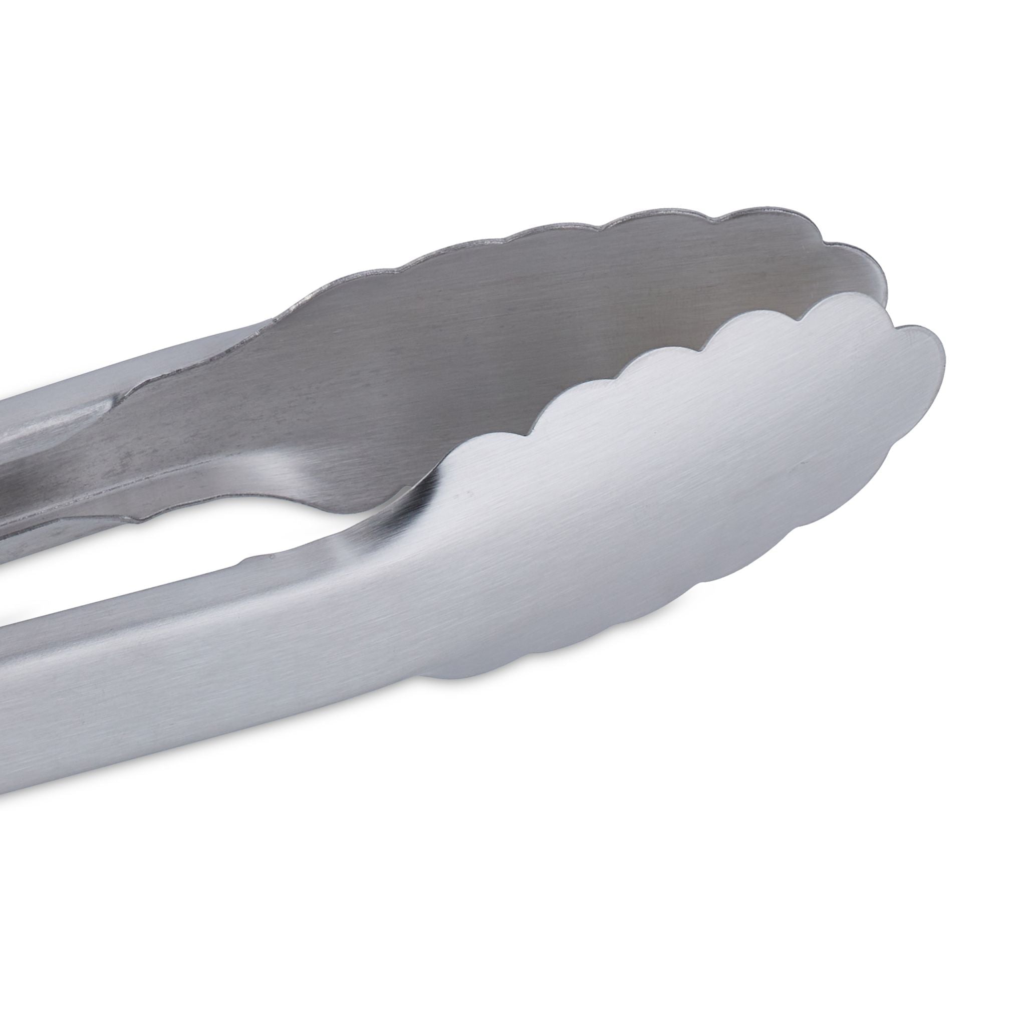 Edelstahl Grillzange mit Holzgriff Hellbraun-Schwarz-Silber von Relaxdays
