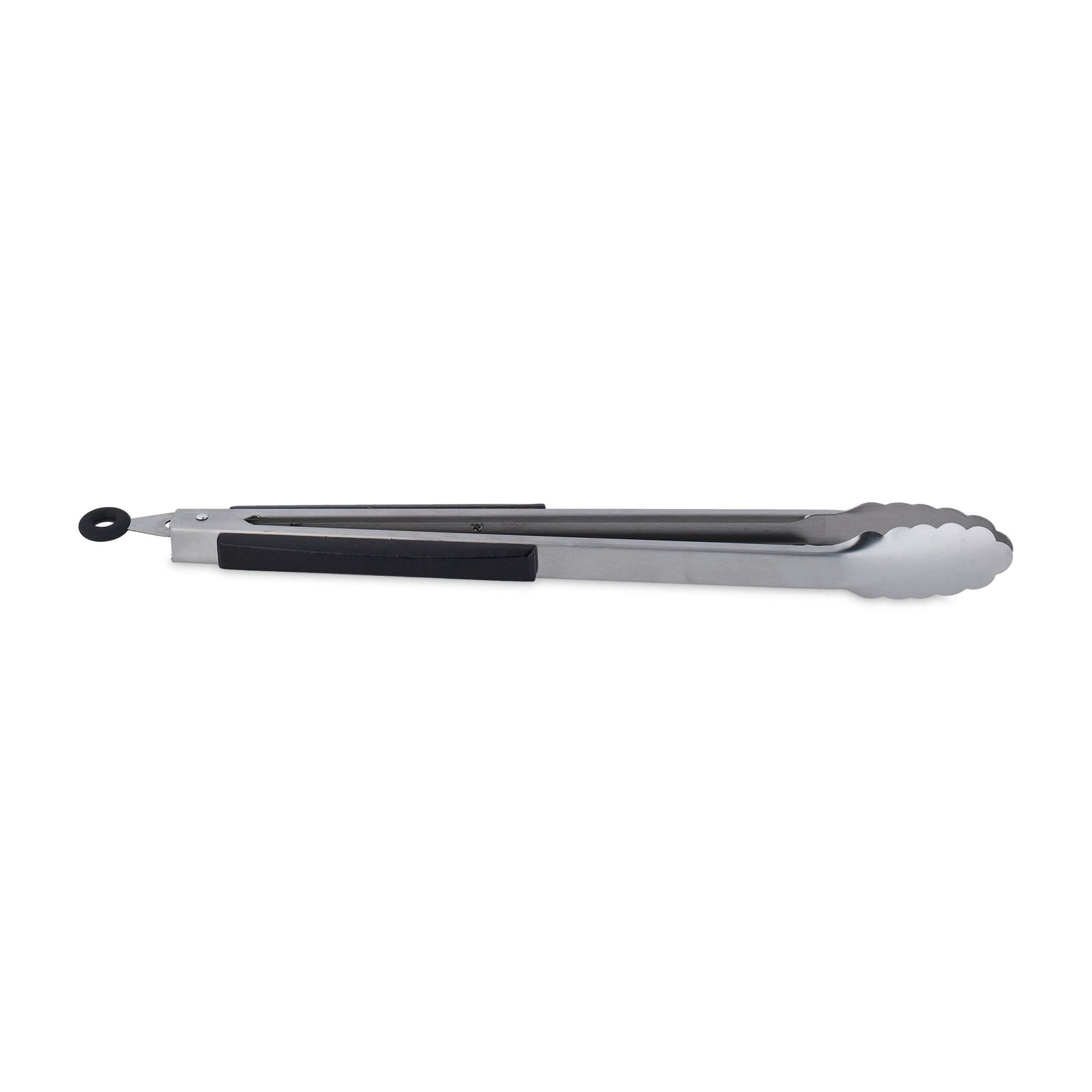 Grillzange Edelstahl Schwarz-Silber von Relaxdays
