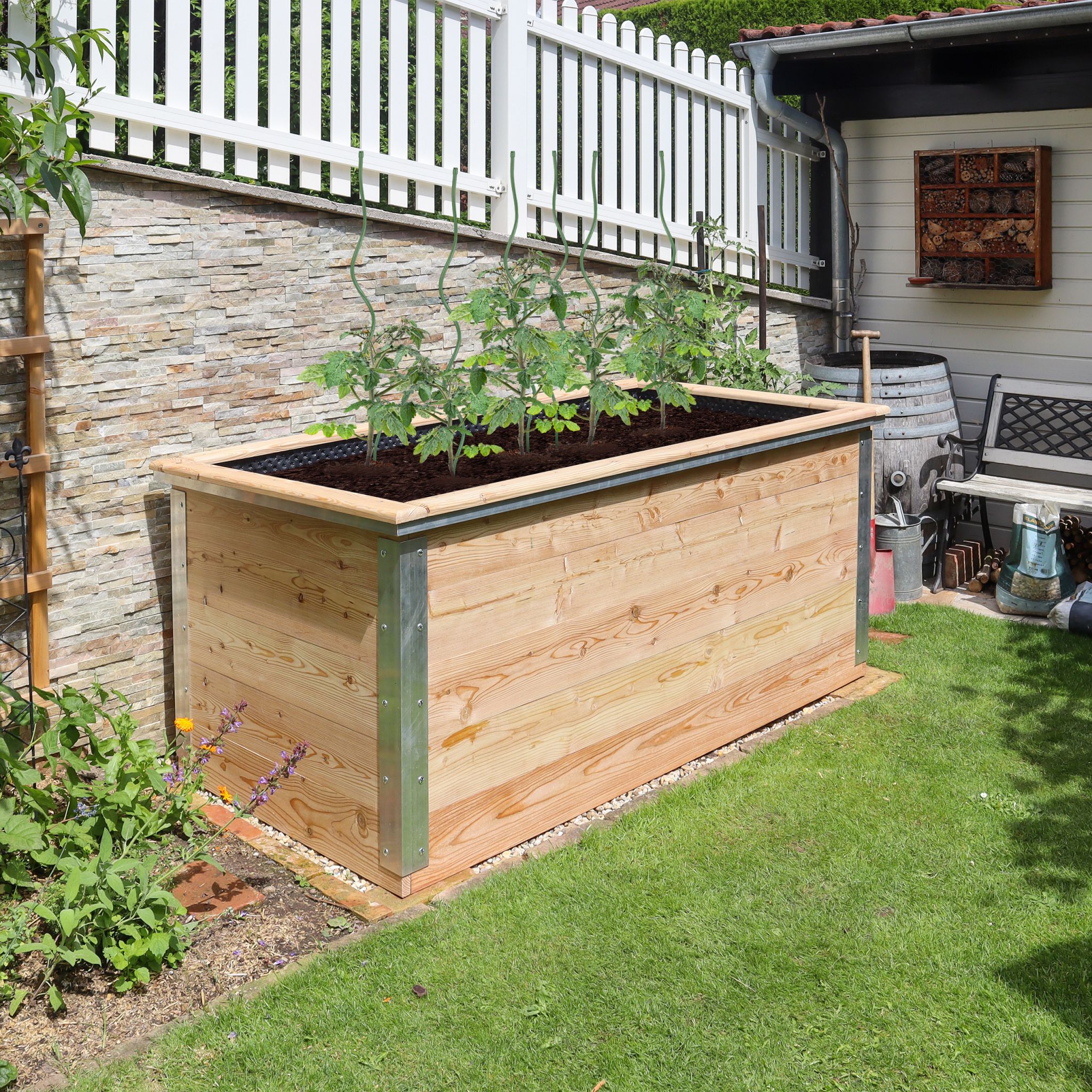 Spiralstab für Tomaten 20er-Set Dunkelgrün von Relaxdays