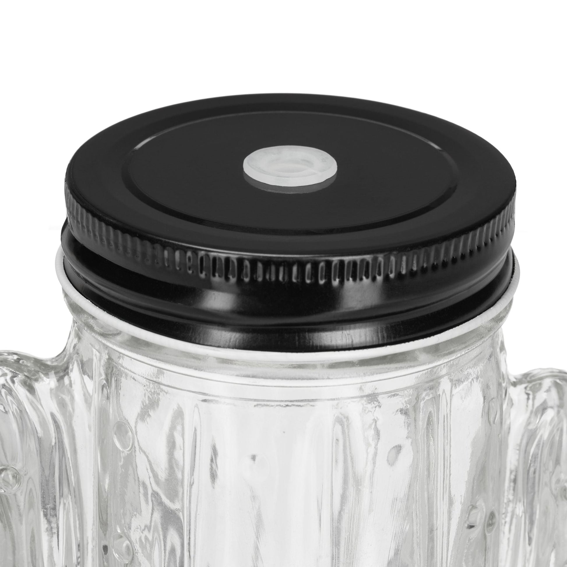 Trinkgläser Kaktus mit Strohhalm 8er-Set Schwarz-Transparent von Relaxdays