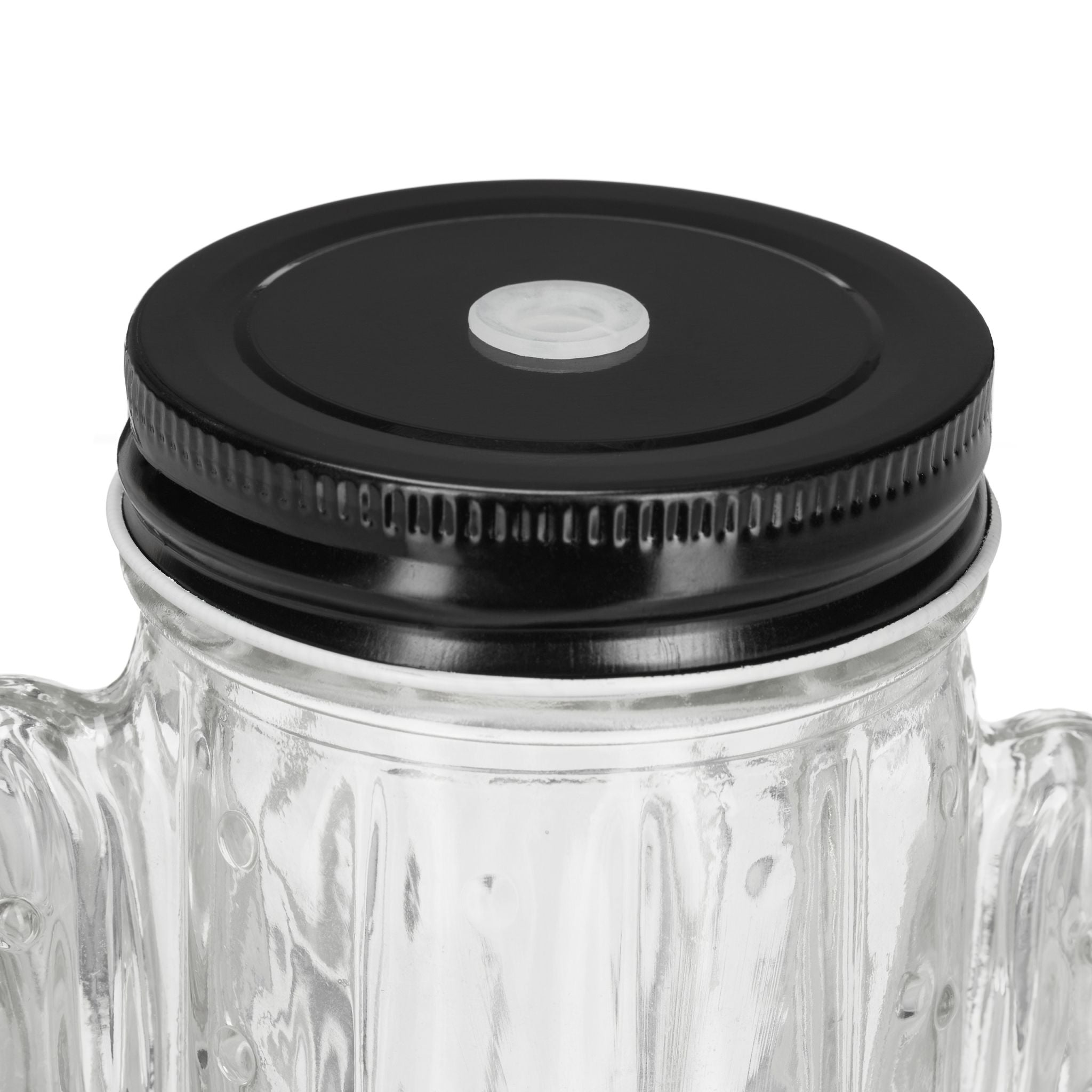 Trinkgläser Kaktus mit Strohhalm 8er-Set Schwarz-Transparent von Relaxdays