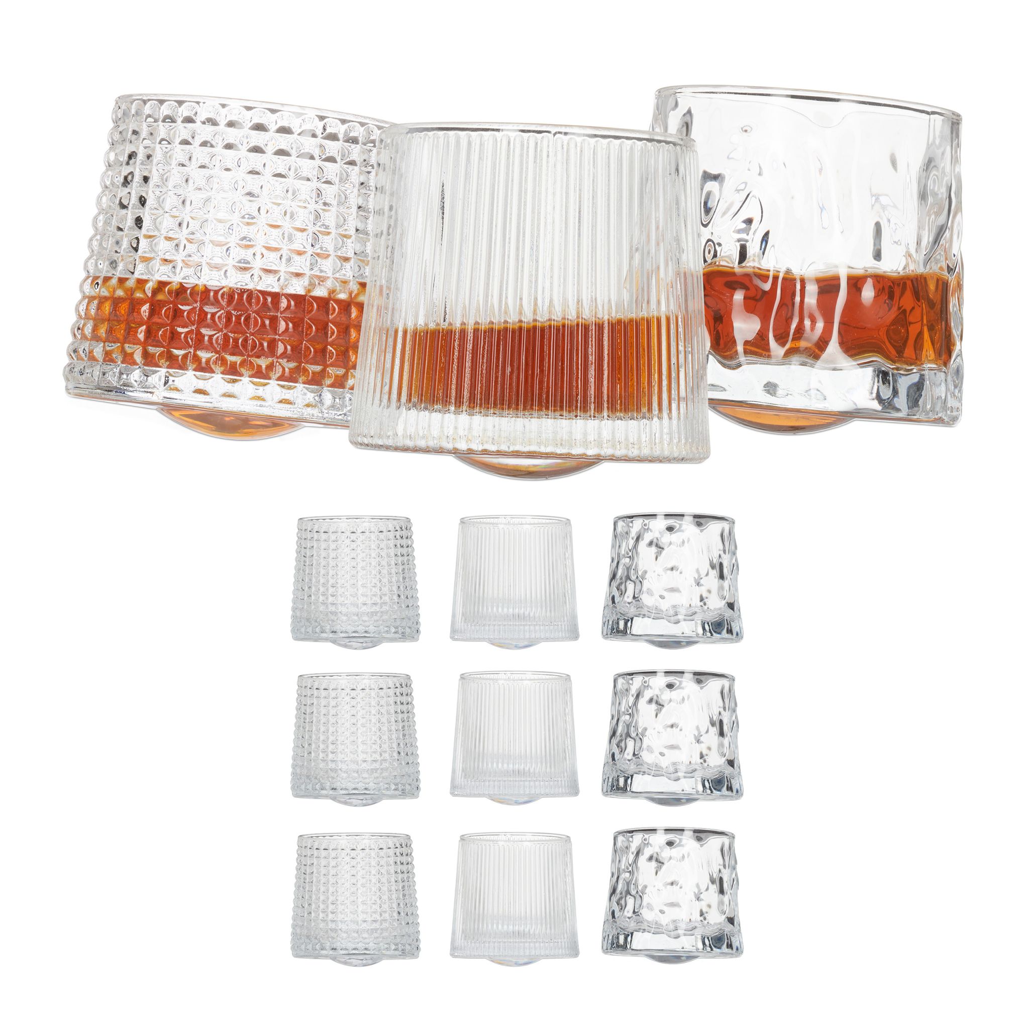 Whisky Gläser 12er-Set Transparent von Relaxdays