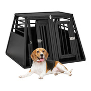 Hundebox Auto mit Trennwand Schwarz von Relaxdays