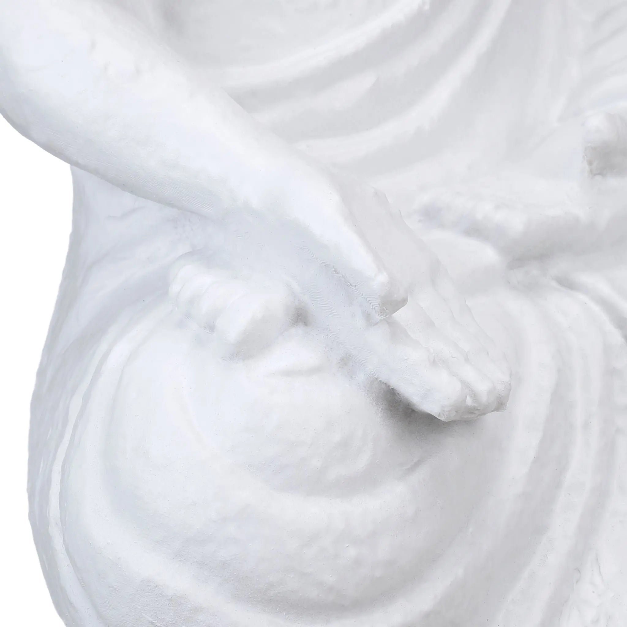 Buddha Figur 30cm Weiss von Relaxdays