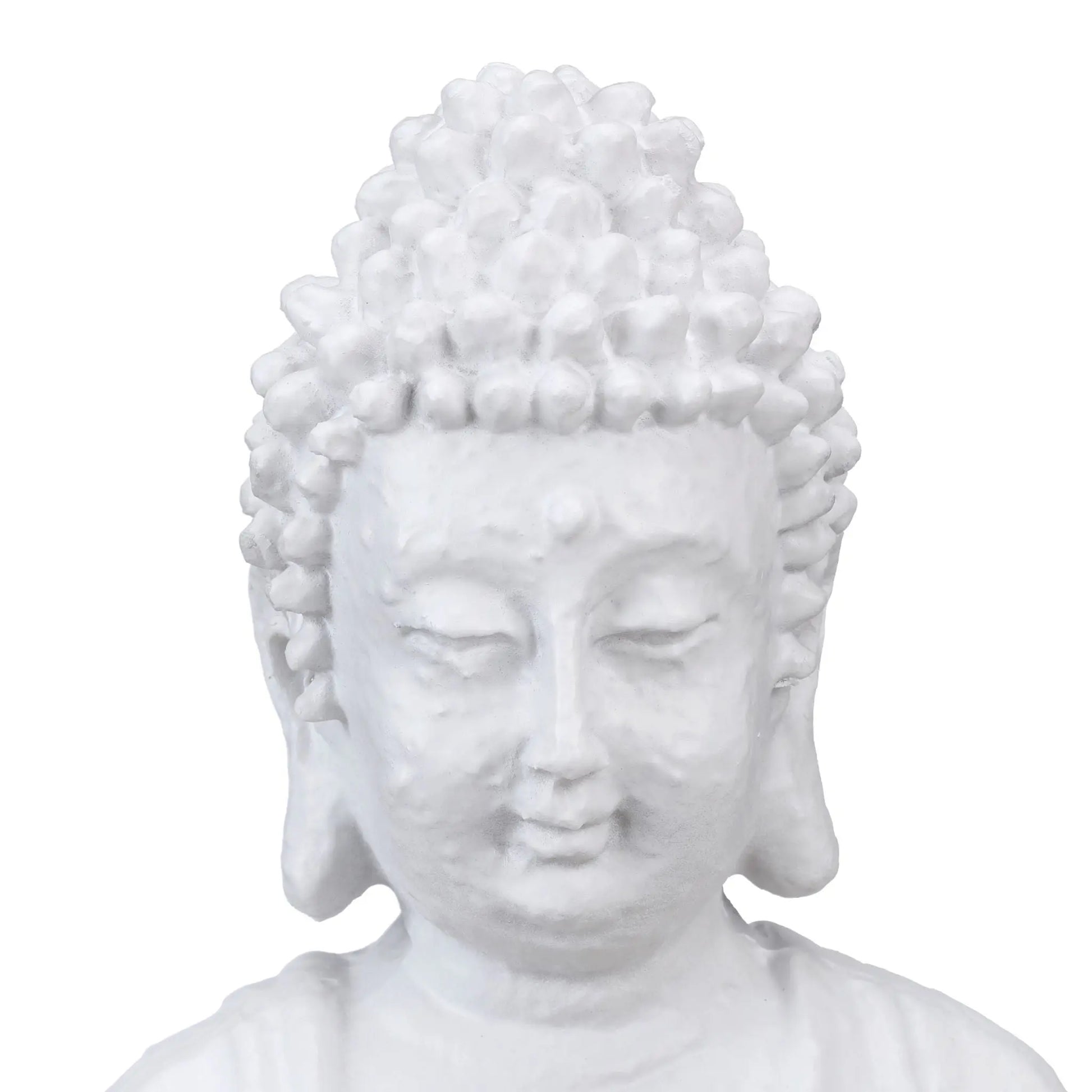 Buddha Figur 30cm Weiss von Relaxdays