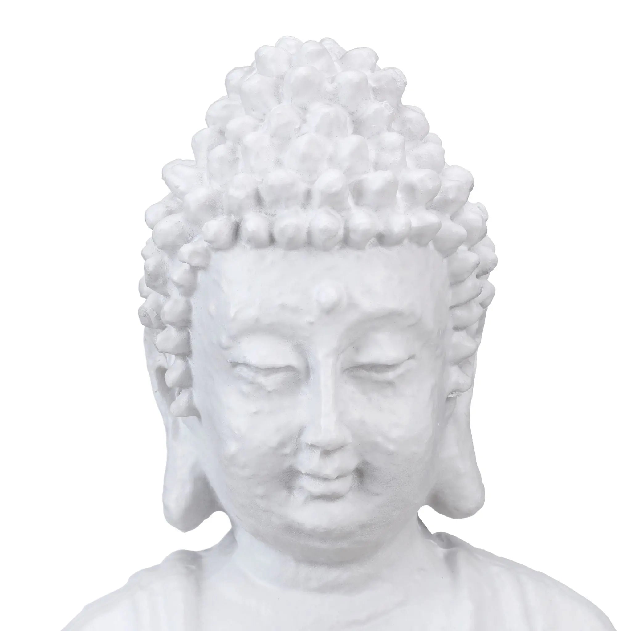 Buddha Figur 30cm Weiss von Relaxdays