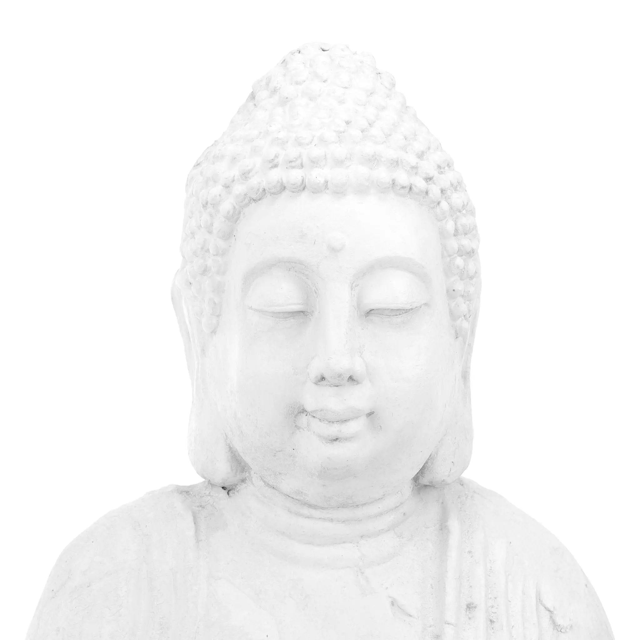 Buddha Figur 70cm Weiss von Relaxdays