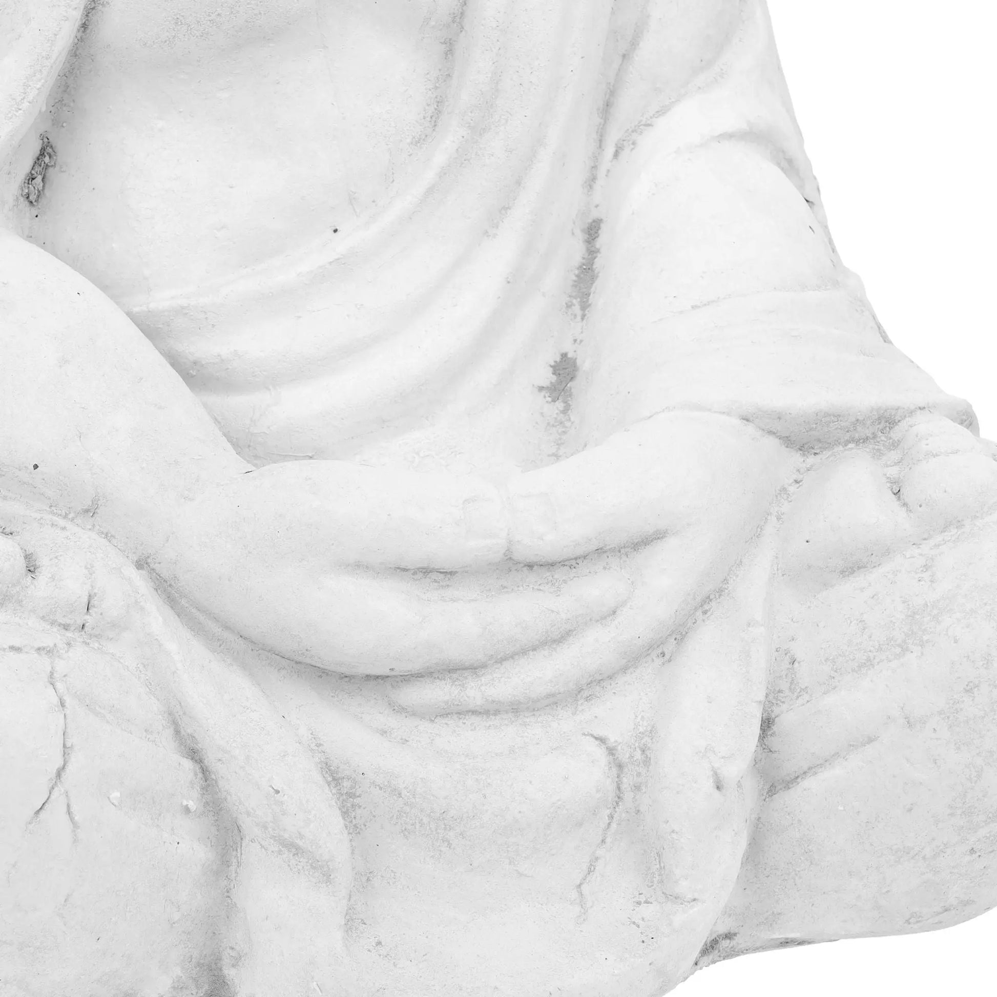 Buddha Figur 70cm Weiss von Relaxdays