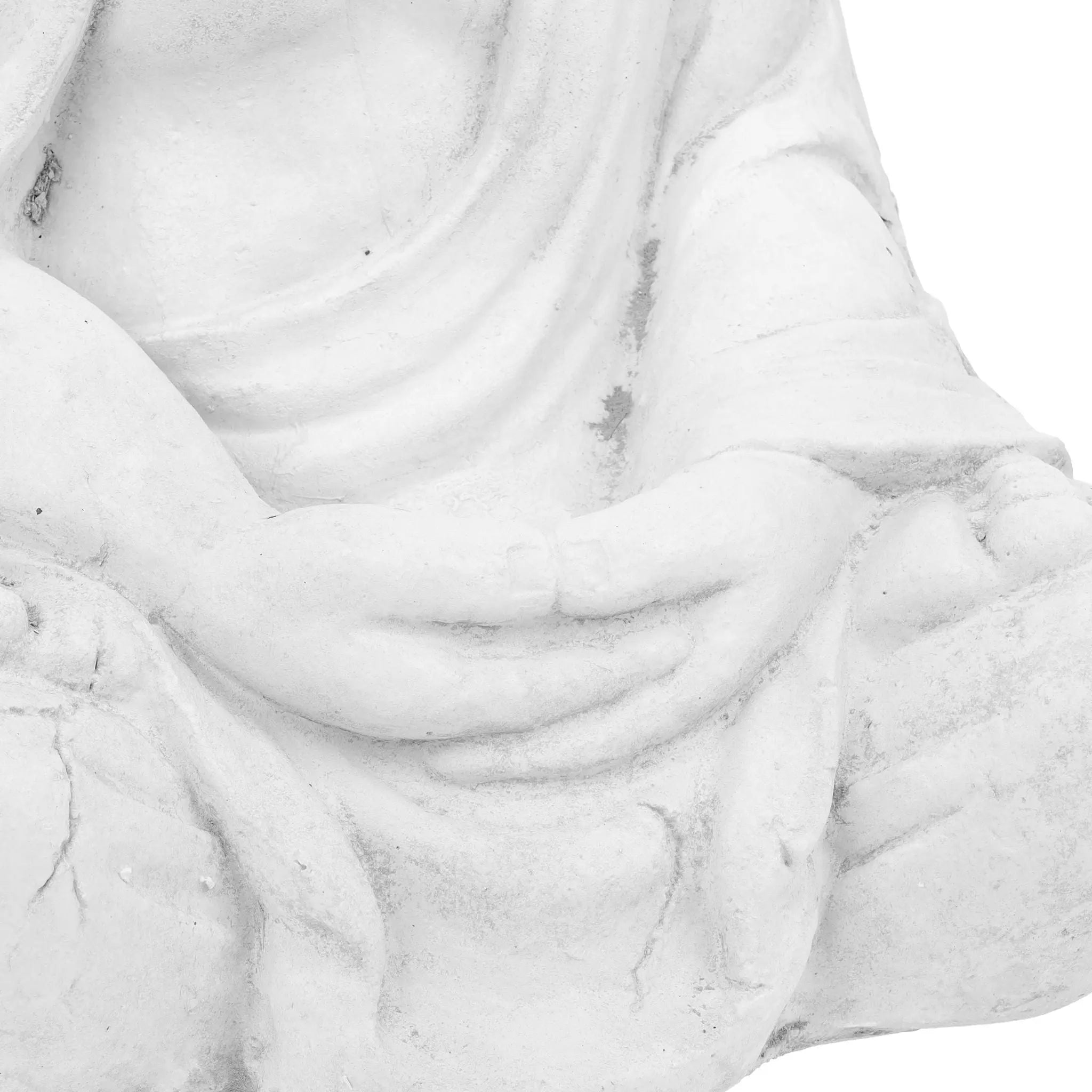Buddha Figur 70cm Weiss von Relaxdays