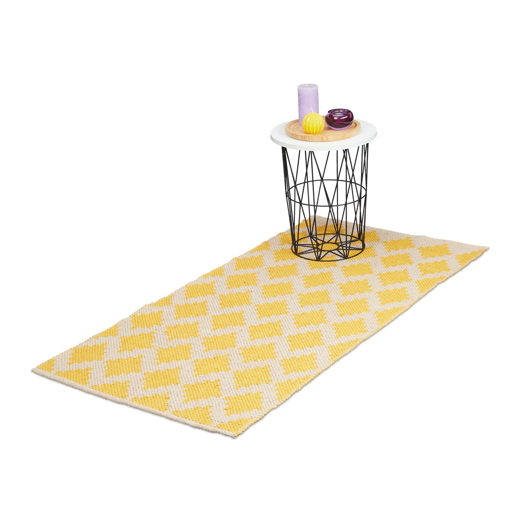 Läufer Baumwolle 70 x 140cm Beige-Gelb von guteszeug.ch