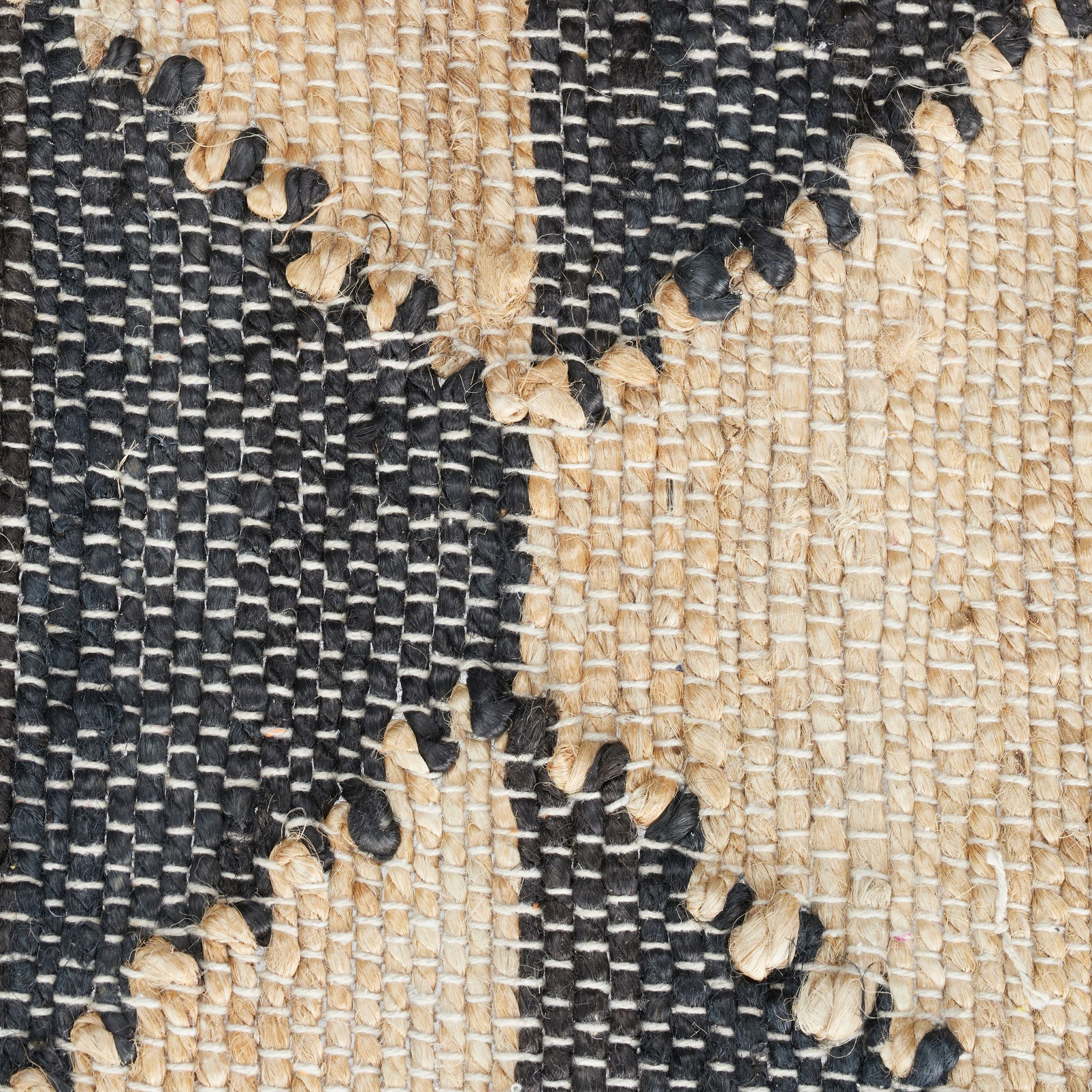 Läufer Zick-Zack 70 x 140cm Beige-Schwarz von guteszeug.ch