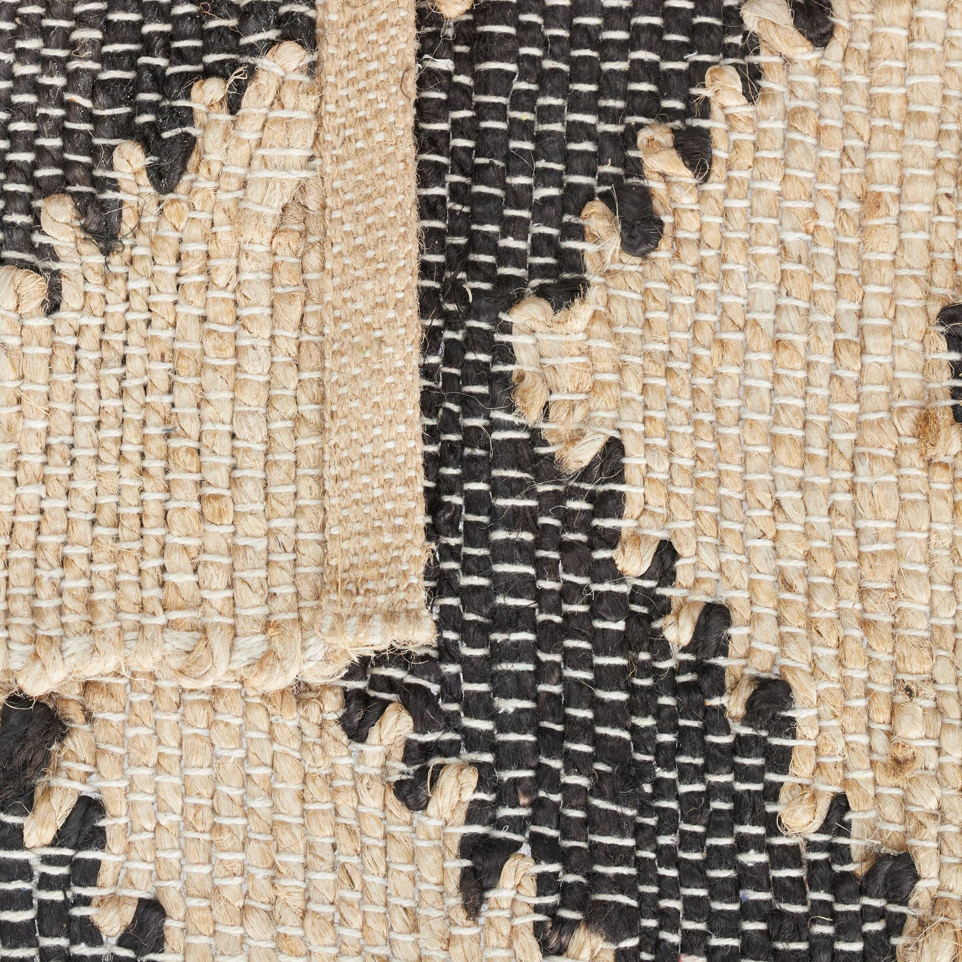 Läufer Zick-Zack 70 x 140cm Beige-Schwarz von guteszeug.ch