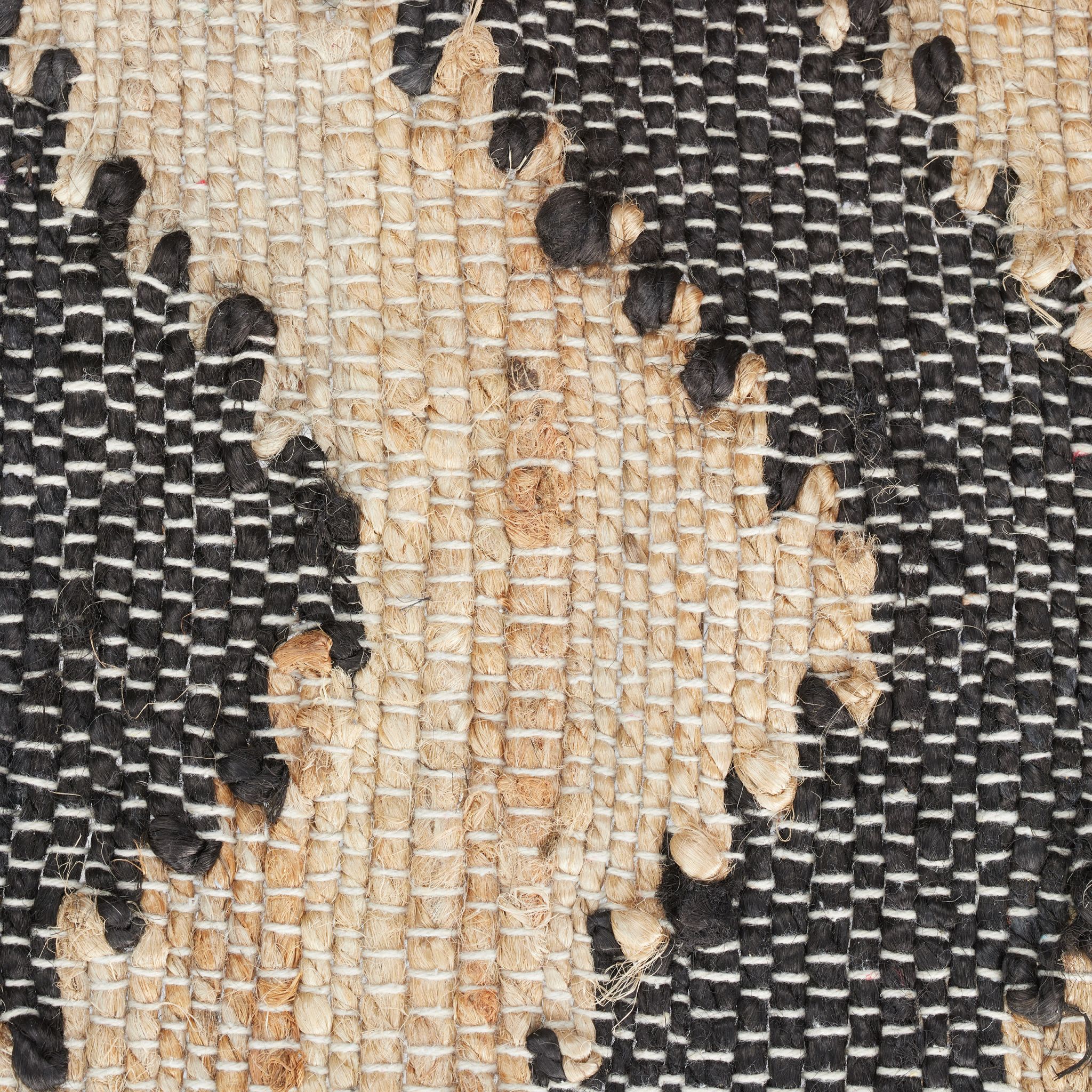 Läufer Zick-Zack 70 x 140cm Beige-Schwarz von guteszeug.ch
