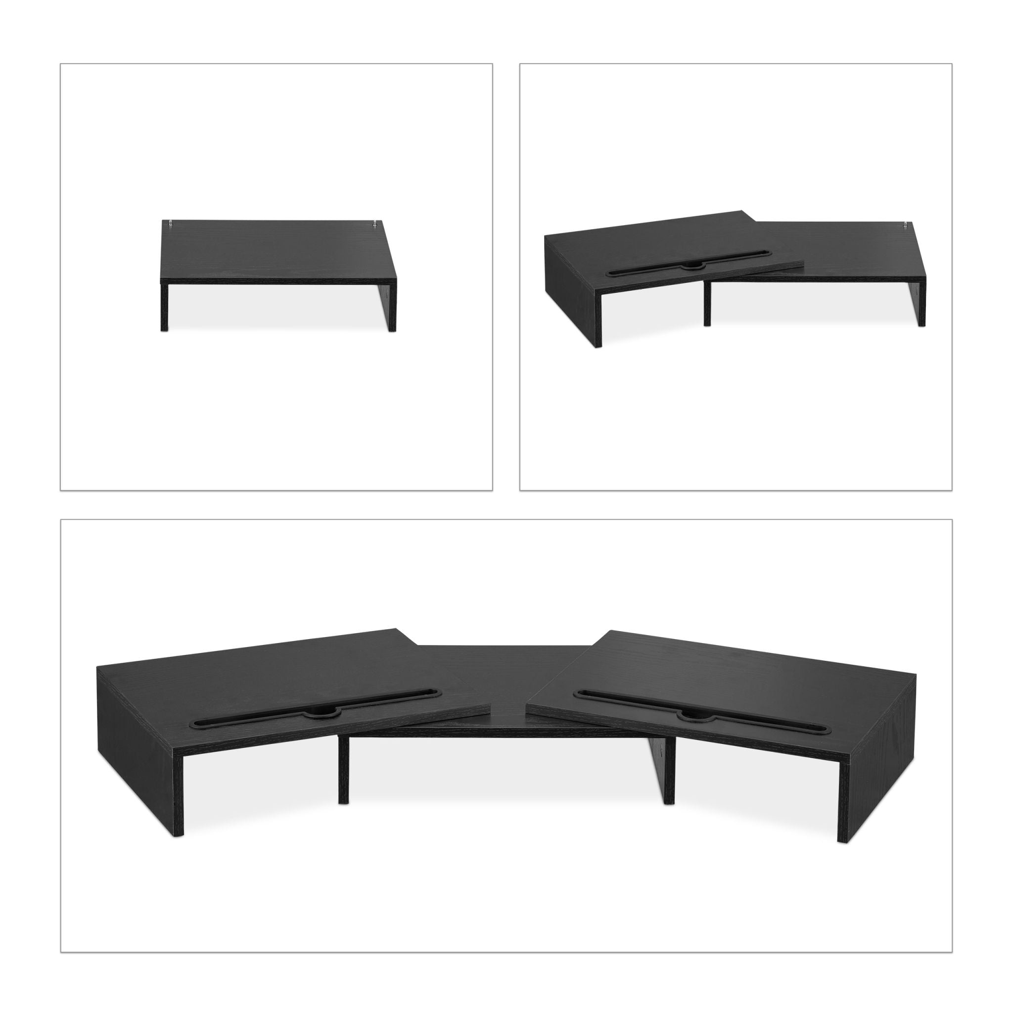 Monitorständer für 2 Monitore Schwarz von Relaxdays
