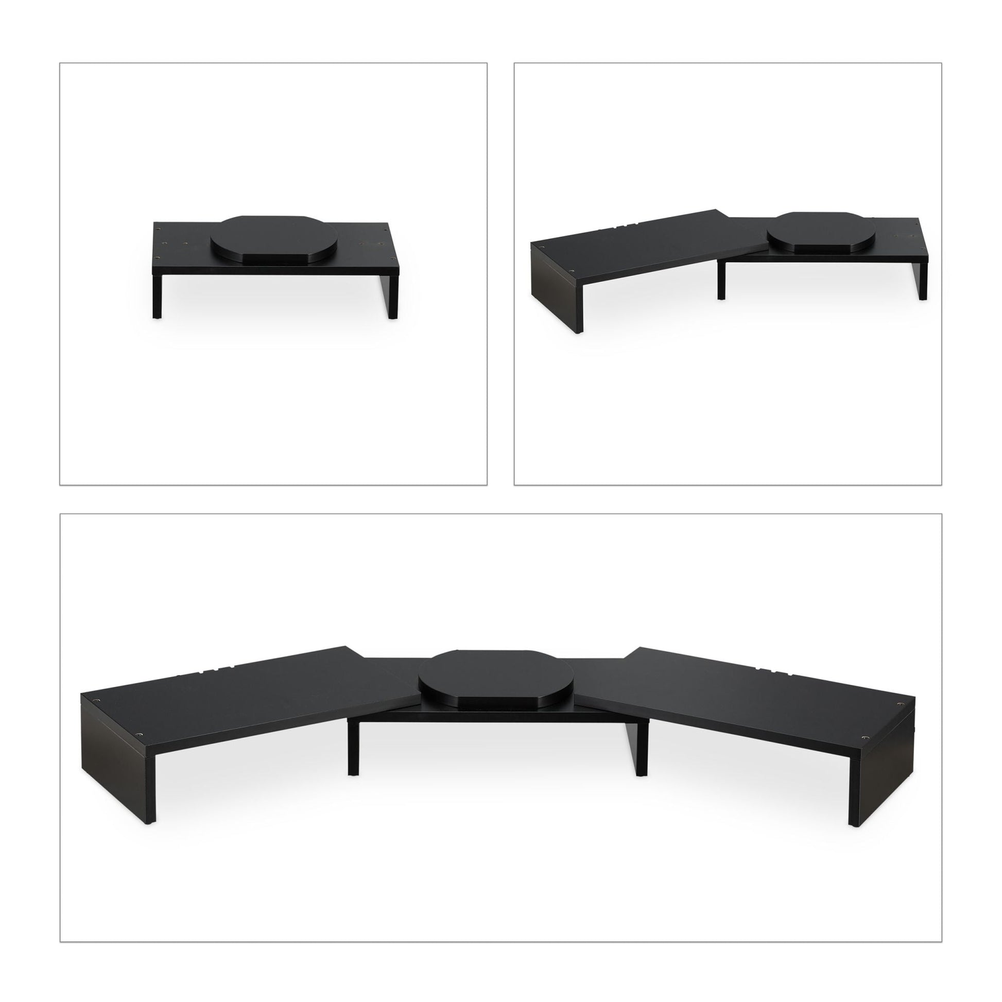 Monitorständer für 2 Monitore Schwarz von Relaxdays
