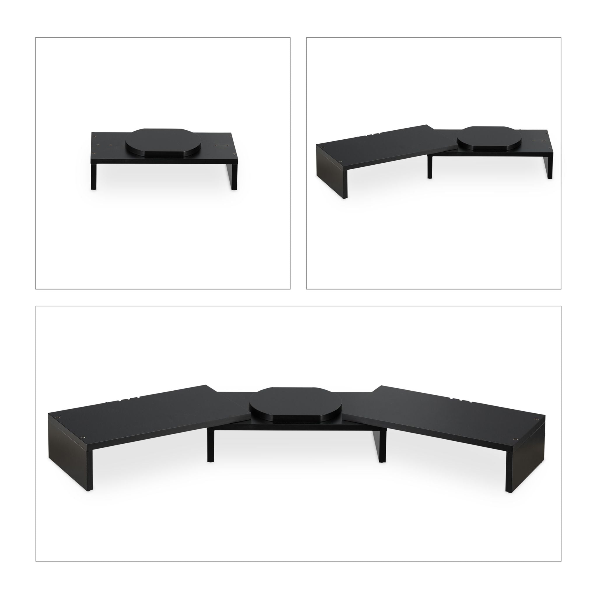 Monitorständer für 2 Monitore Schwarz von Relaxdays